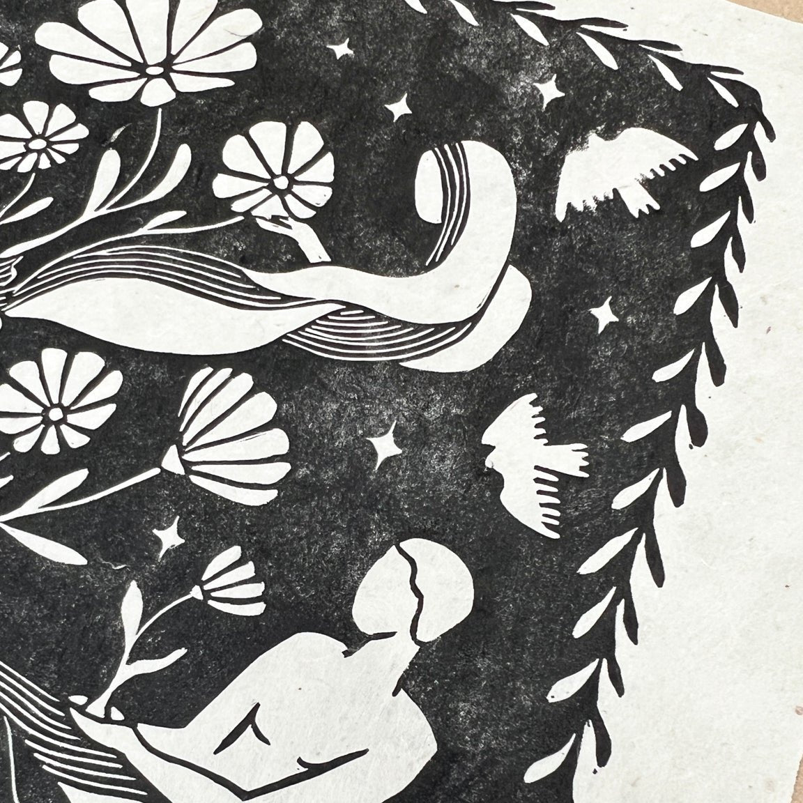 Ancestors Calling Linoldruck Limited Edition - art.from.ilkas.heart