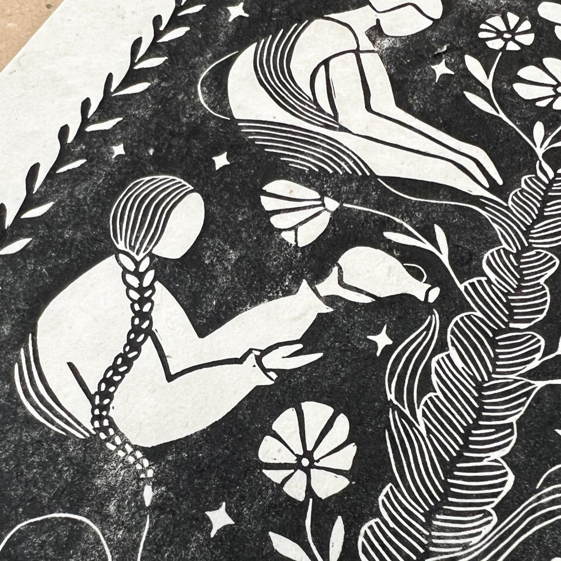 Ancestors Calling Linoldruck Limited Edition - art.from.ilkas.heart