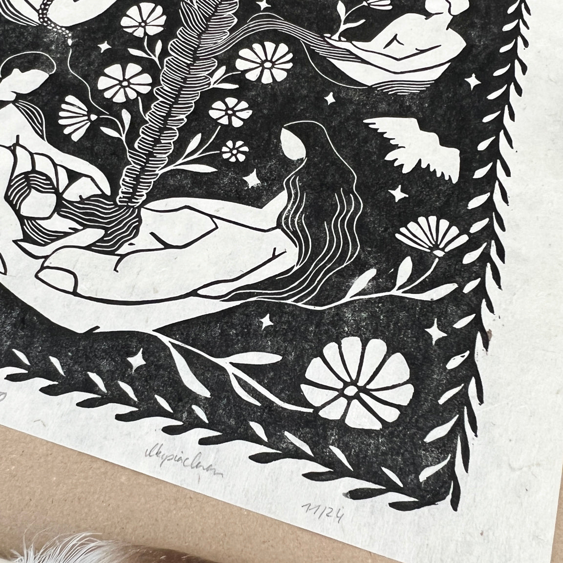 Ancestors Calling Linoldruck Limited Edition - art.from.ilkas.heart