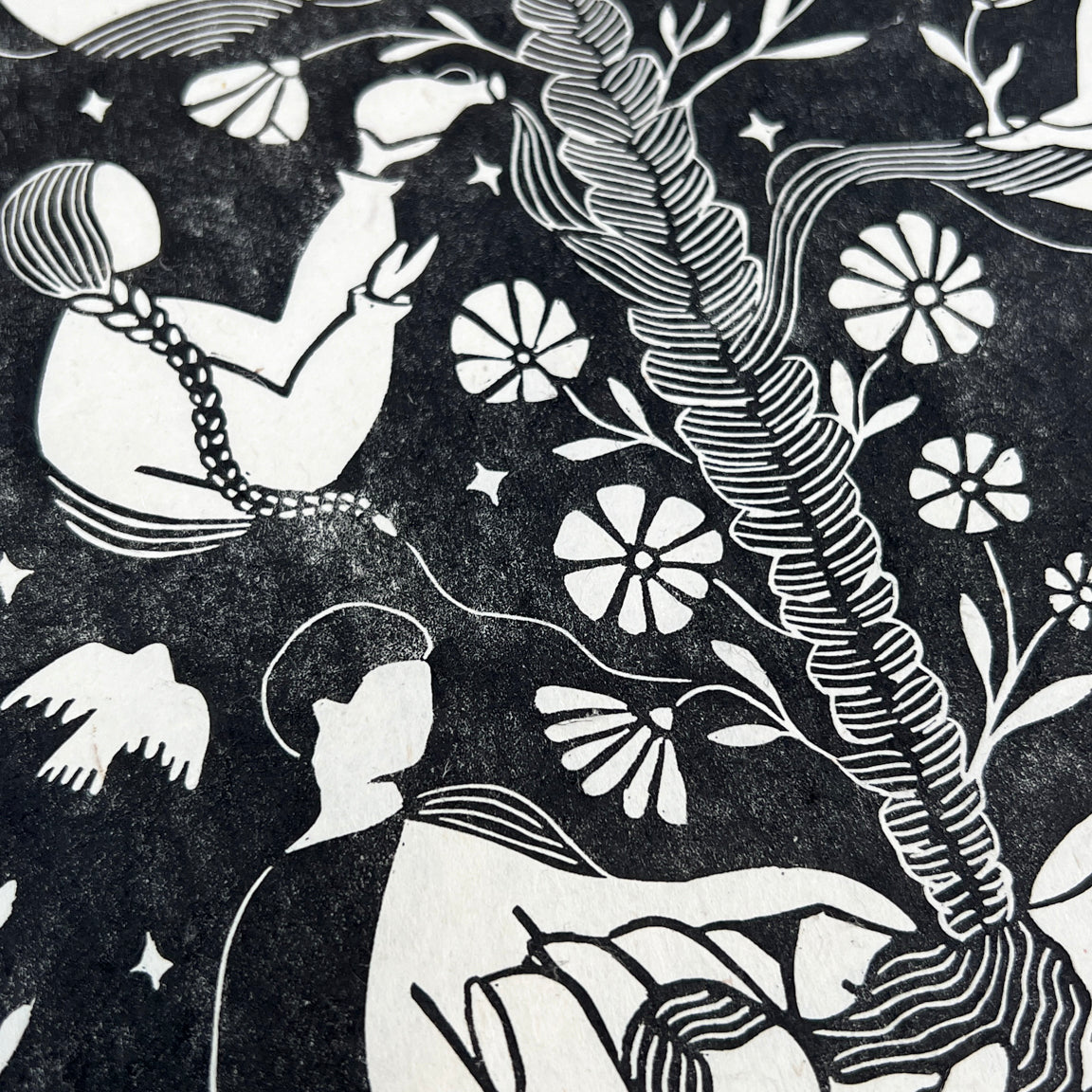 Ancestors Calling Linoldruck Limited Edition - art.from.ilkas.heart