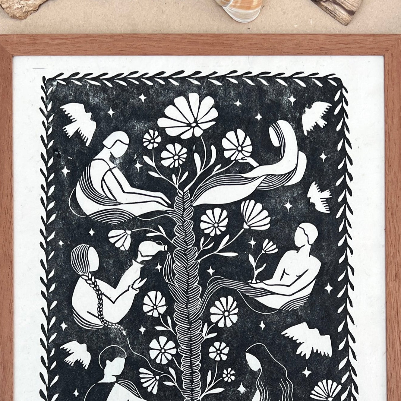 Ancestors Calling Linoldruck Limited Edition - art.from.ilkas.heart