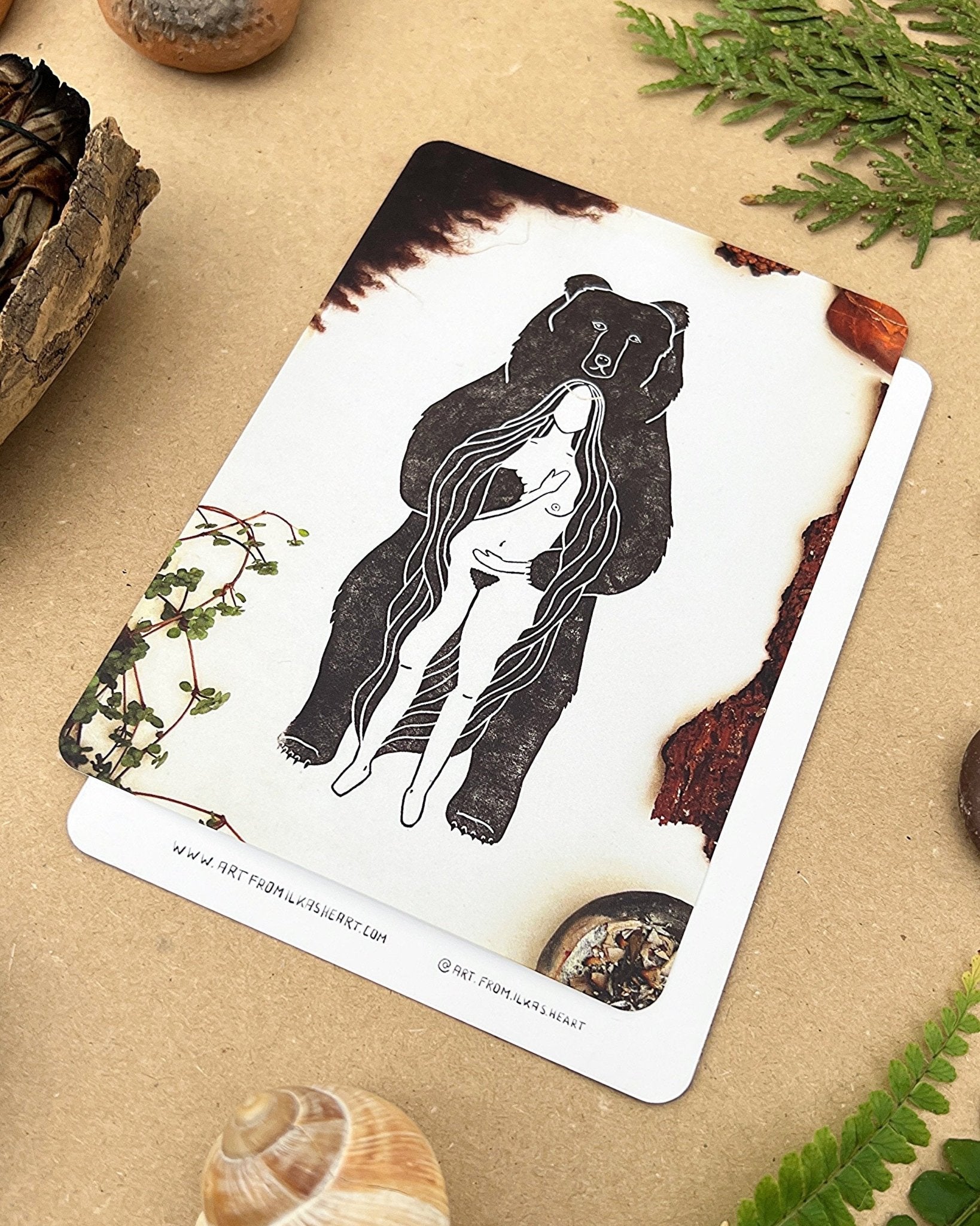 Bärengöttin Postkarte - art.from.ilkas.heart
