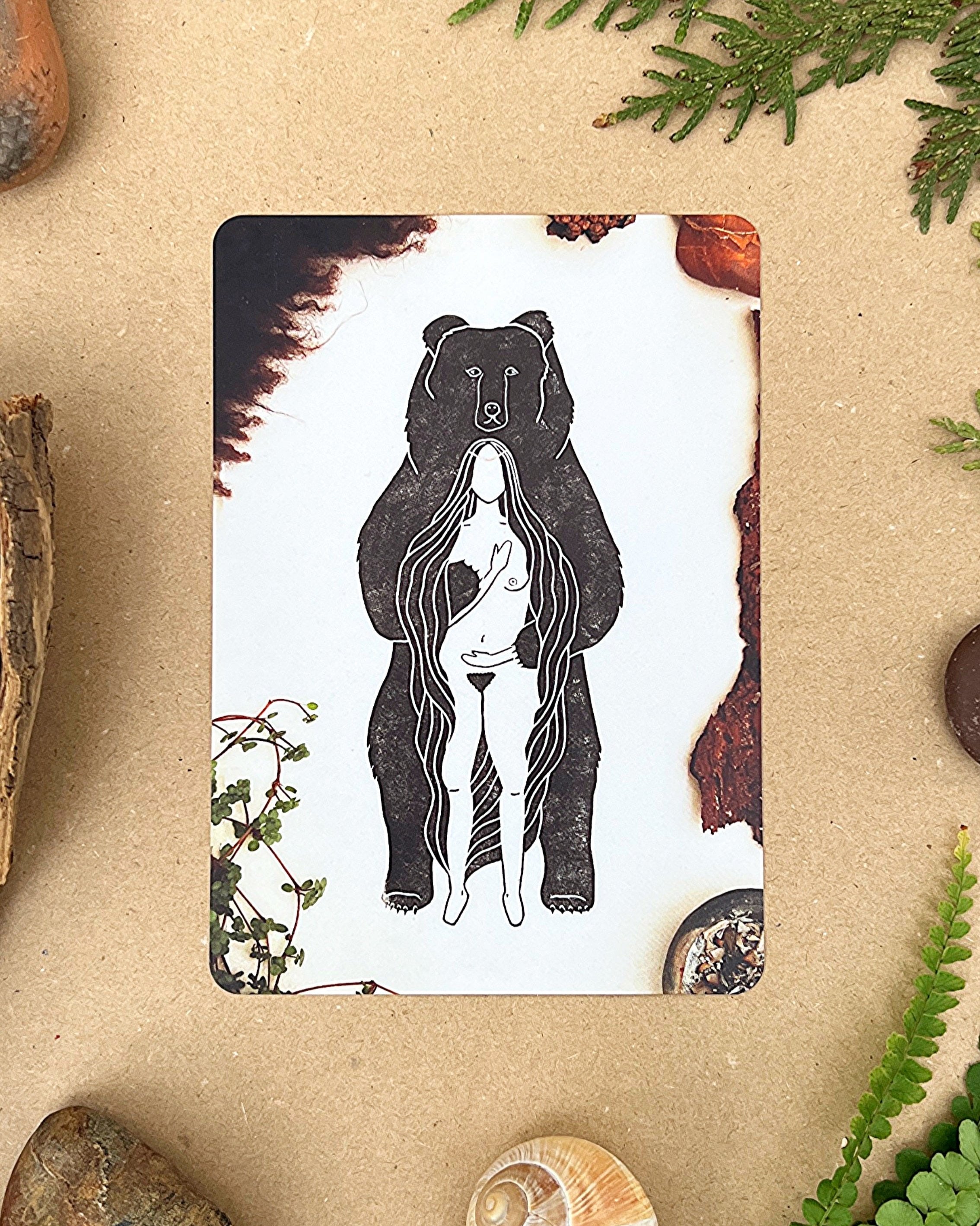 Bärengöttin Postkarte - art.from.ilkas.heart