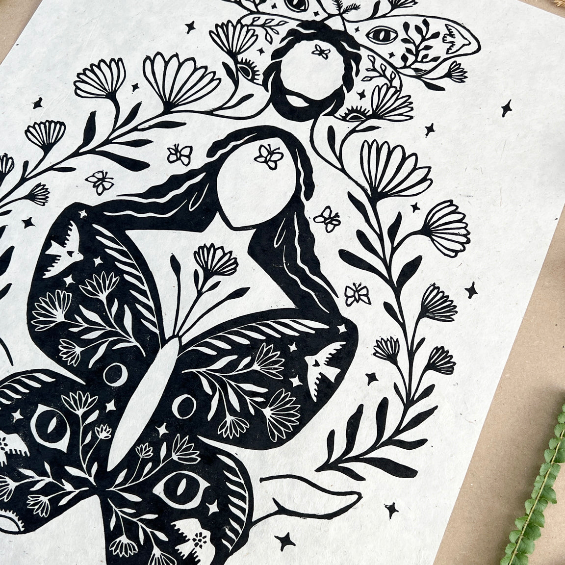 Calling you softly Linoldruck - art.from.ilkas.heart