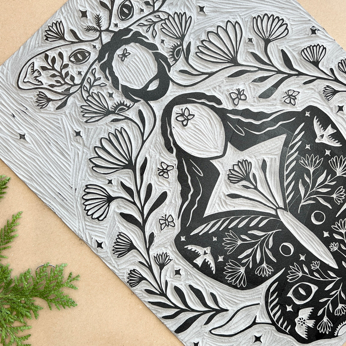 Calling you softly Linoldruck - art.from.ilkas.heart