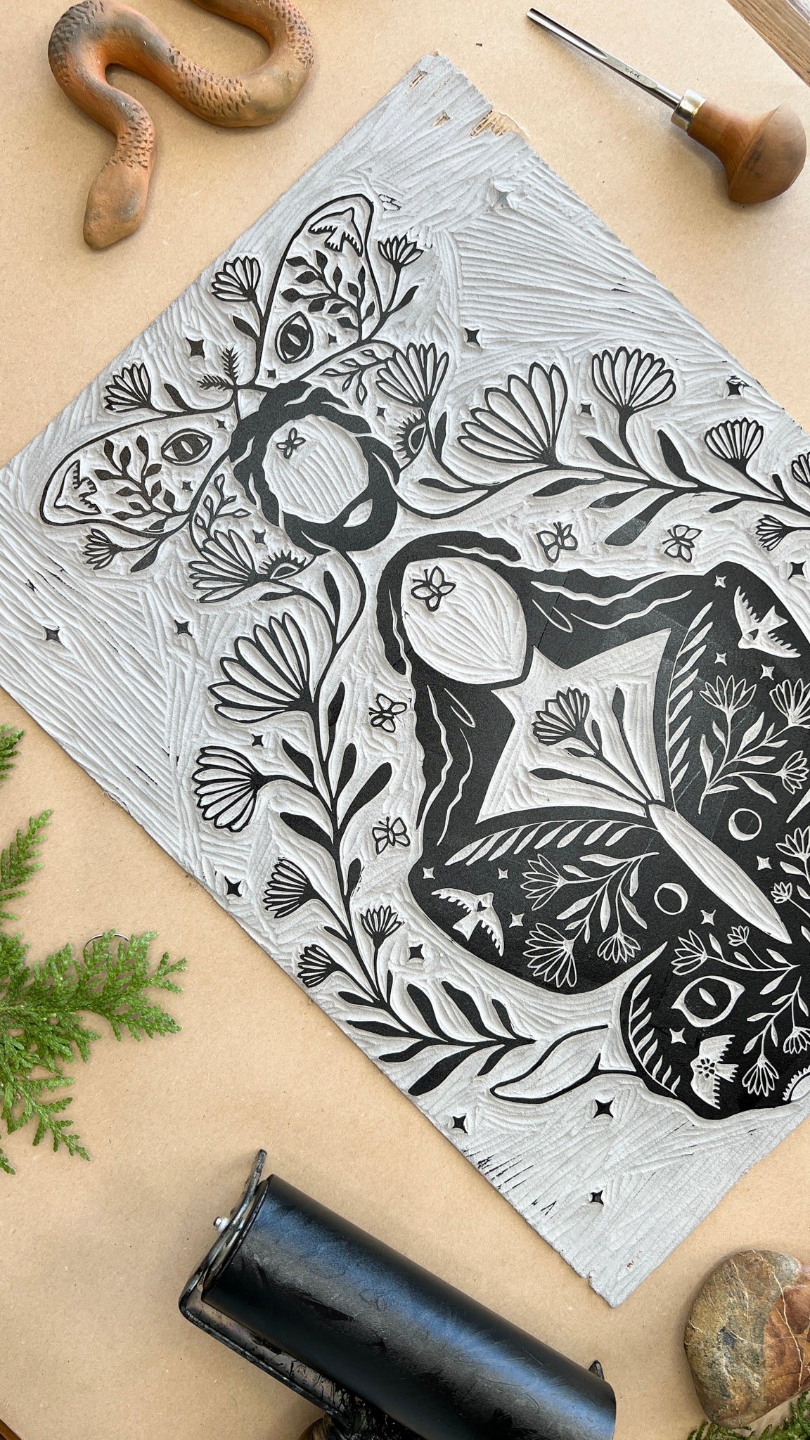 Calling you softly Linoldruck - art.from.ilkas.heart