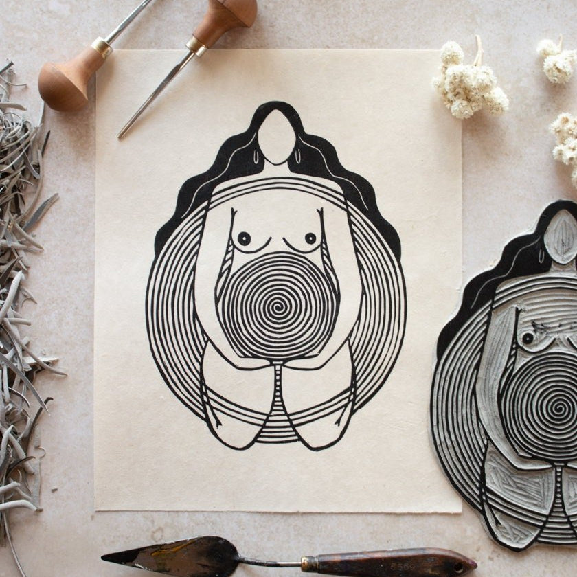 Centered Within Linoldruck - art.from.ilkas.heart