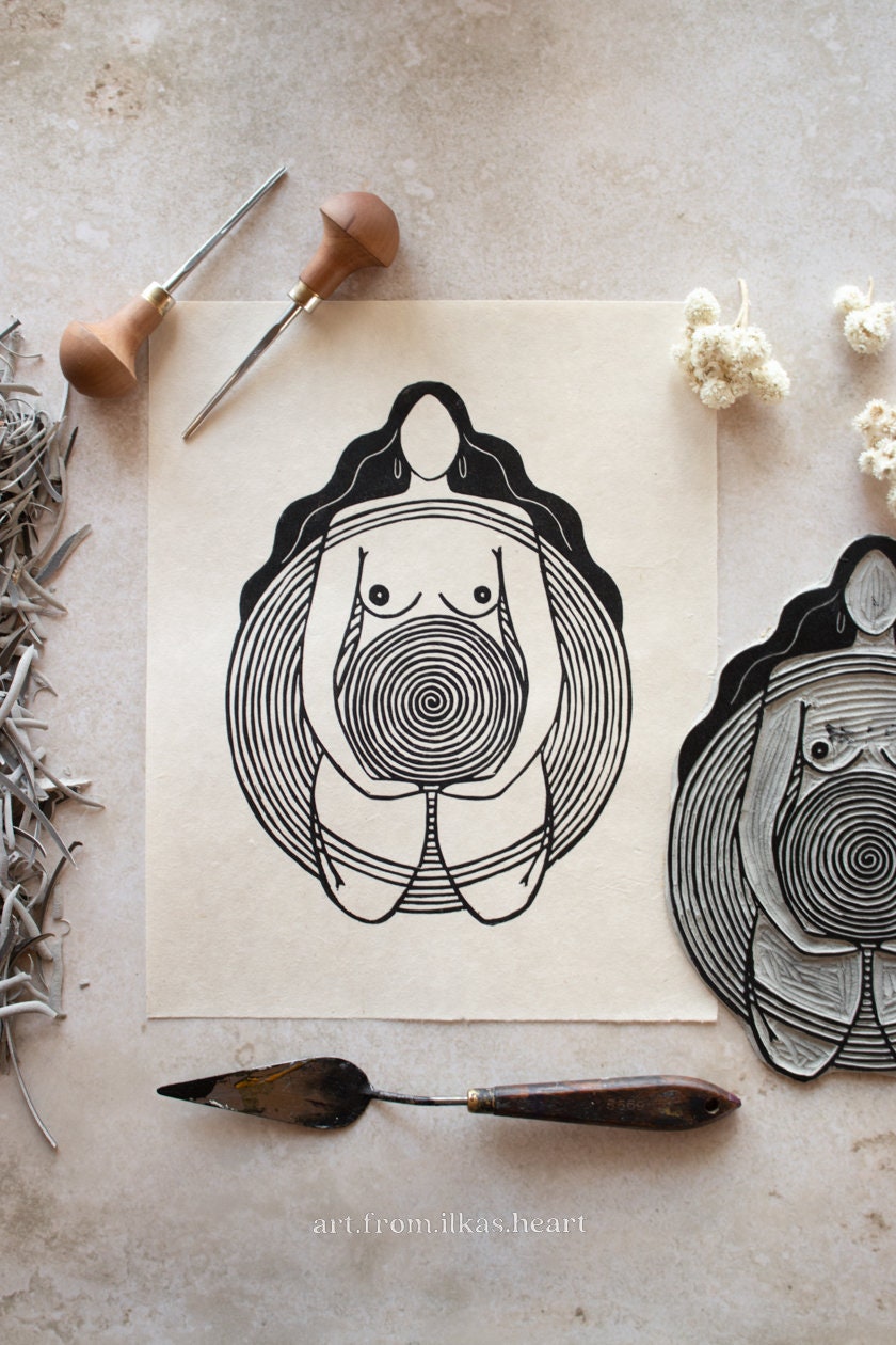 Centered Within Linoldruck - art.from.ilkas.heart