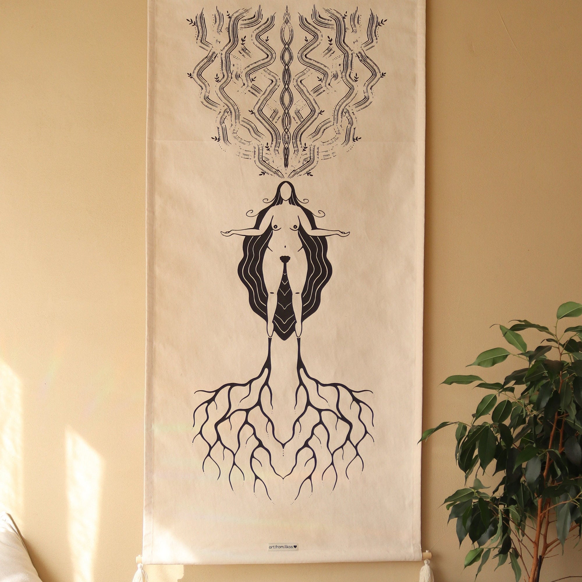 Connected Goddess Wandbehang - art.from.ilkas.heart