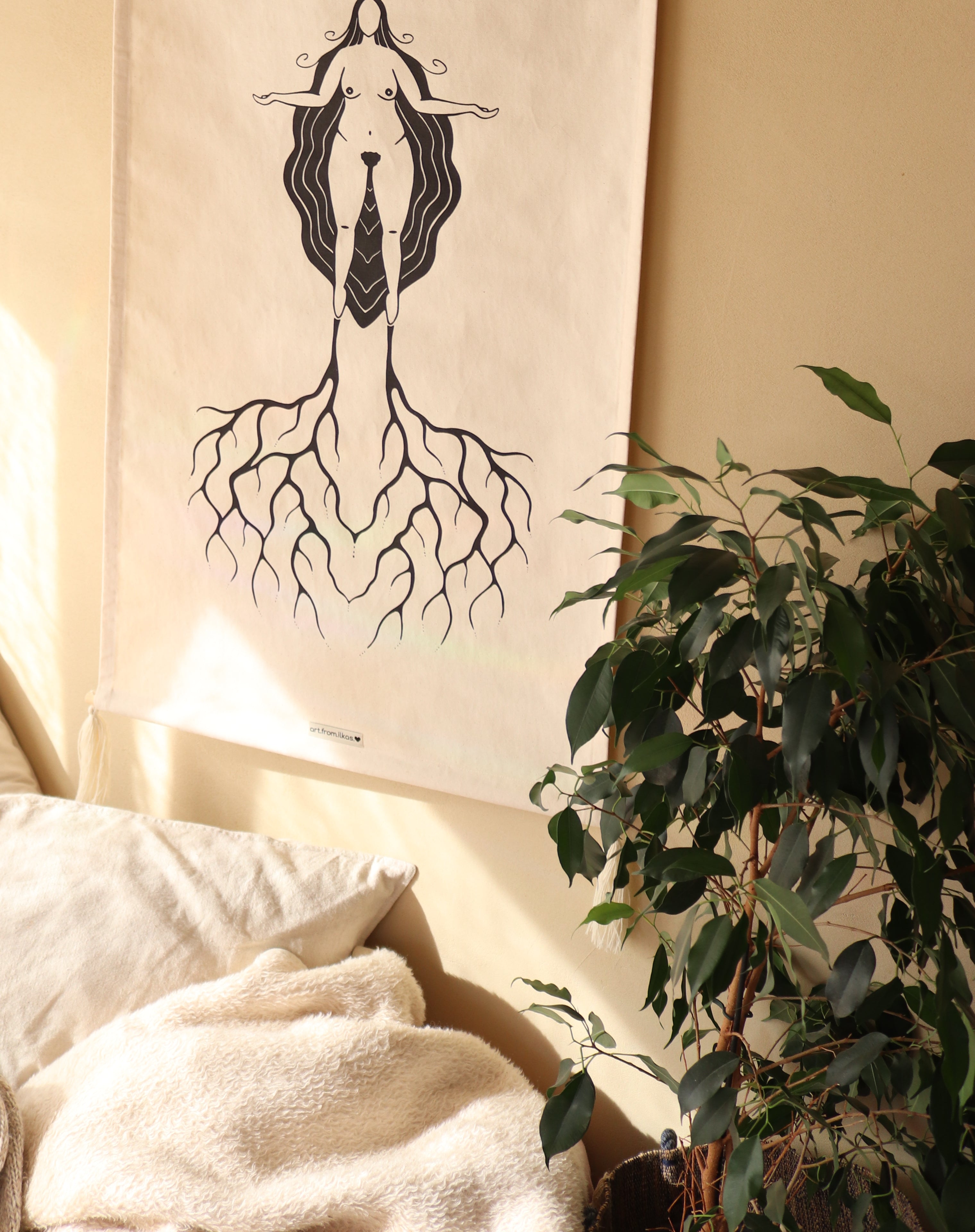 Connected Goddess Wandbehang - art.from.ilkas.heart