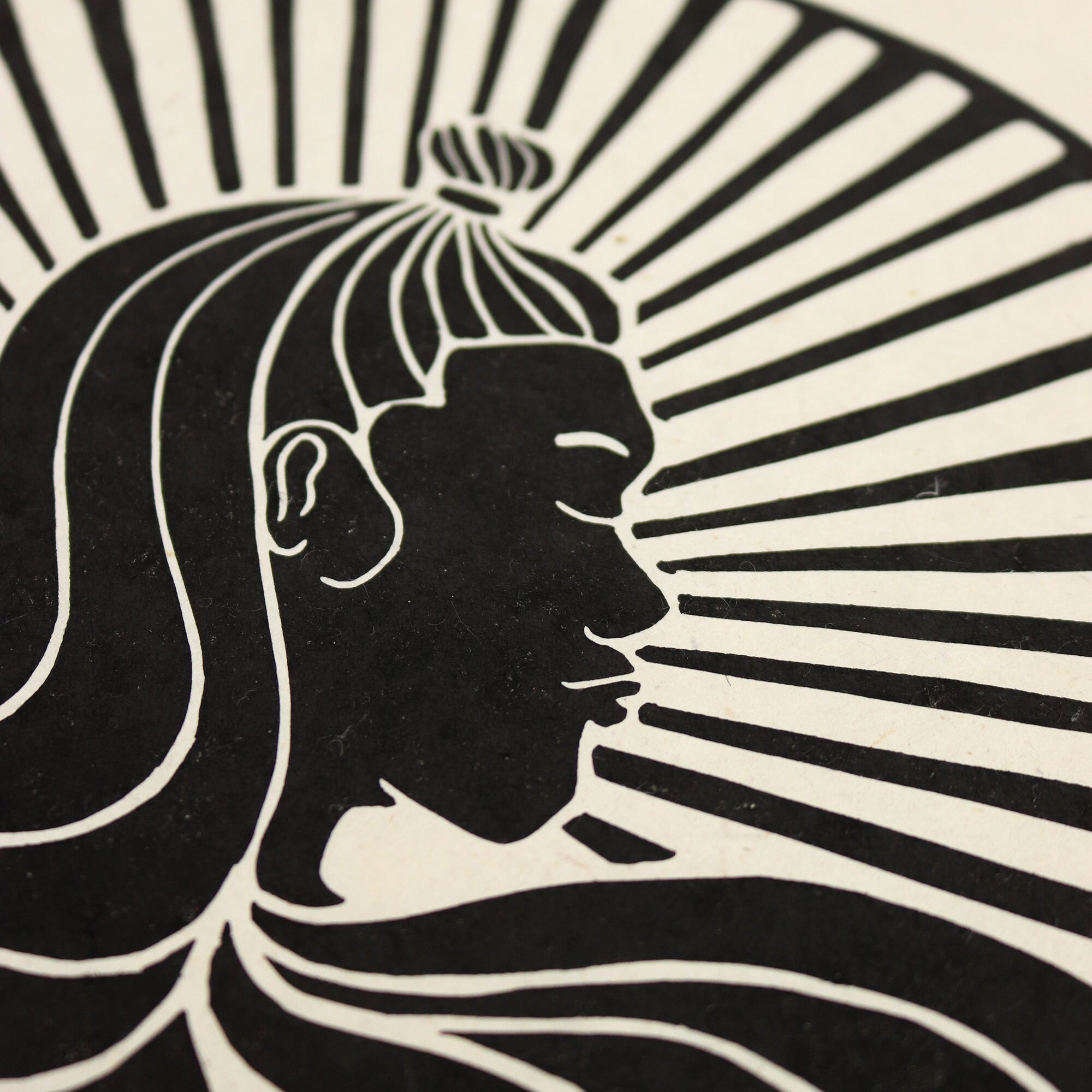 Die Göttin des Vertrauens Linoldruck - art.from.ilkas.heart