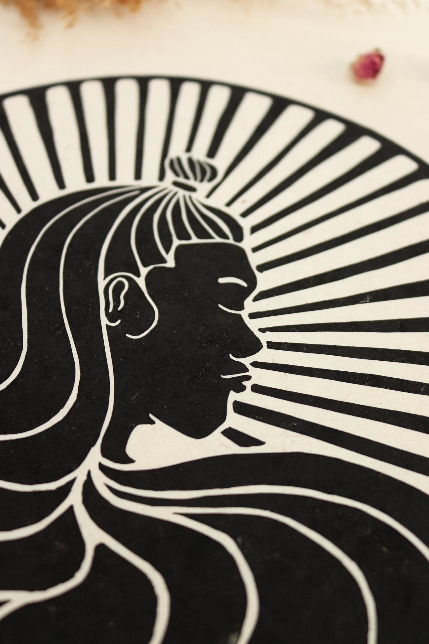 Die Göttin des Vertrauens Linoldruck - art.from.ilkas.heart