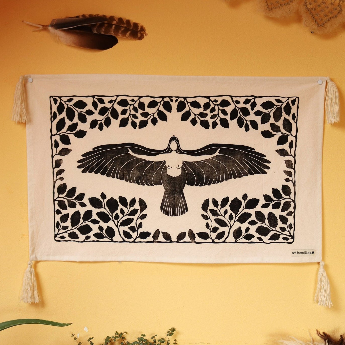 Die aufsteigende Göttin Wandbehang - art.from.ilkas.heart