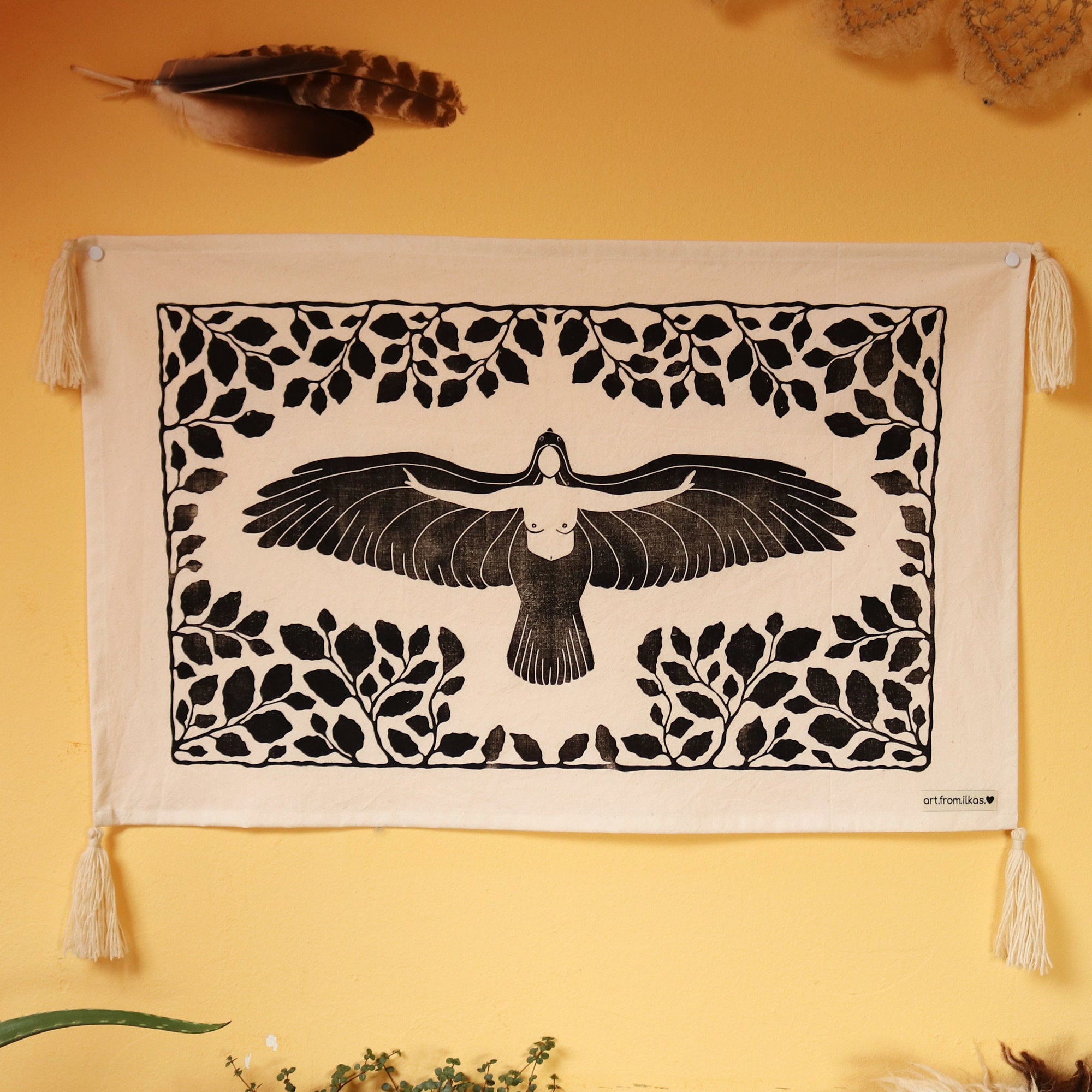 Die aufsteigende Göttin Wandbehang - art.from.ilkas.heart