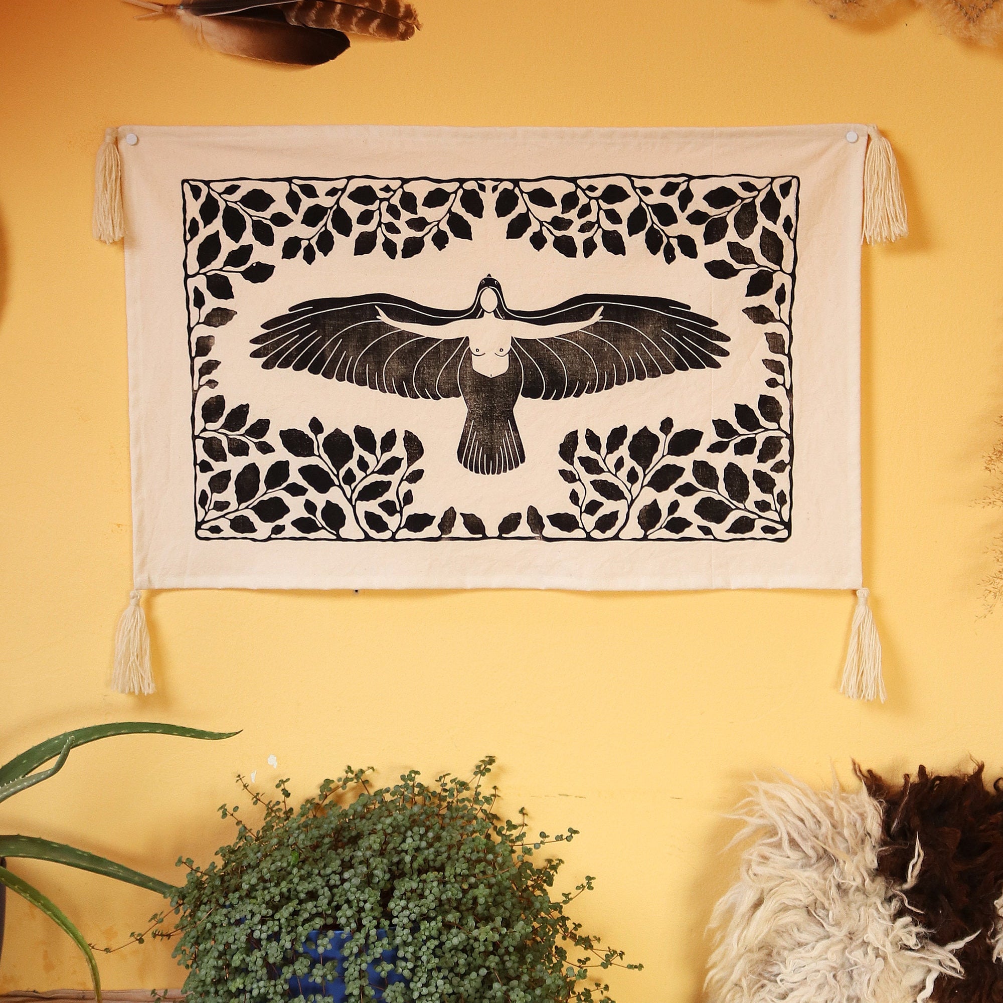 Die aufsteigende Göttin Wandbehang - art.from.ilkas.heart