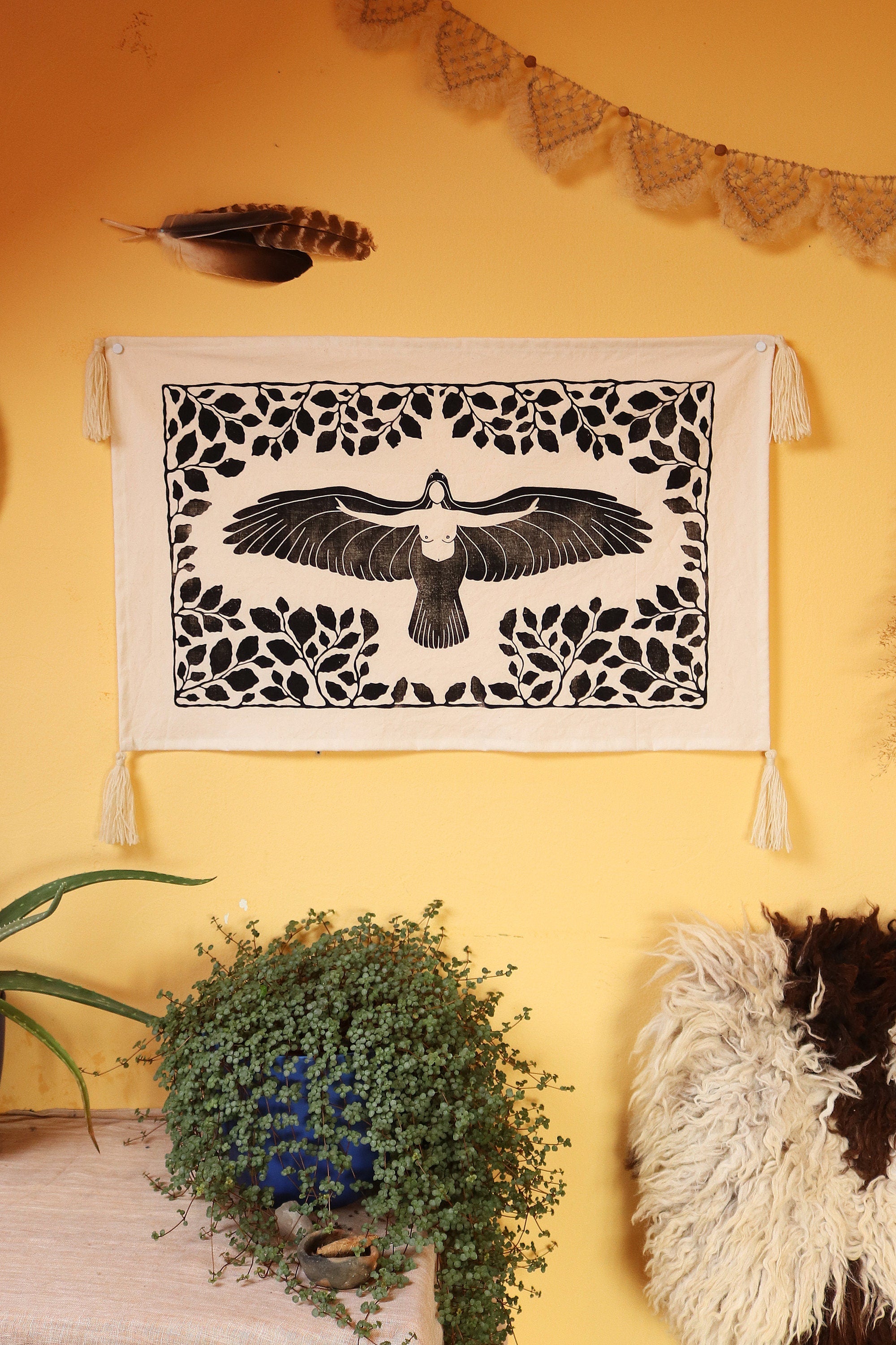 Die aufsteigende Göttin Wandbehang - art.from.ilkas.heart