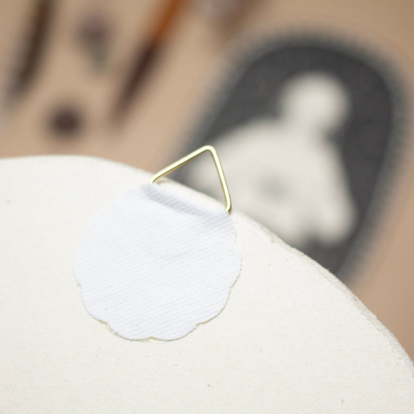 Die Trauernde - Linoldruck - art.from.ilkas.heart