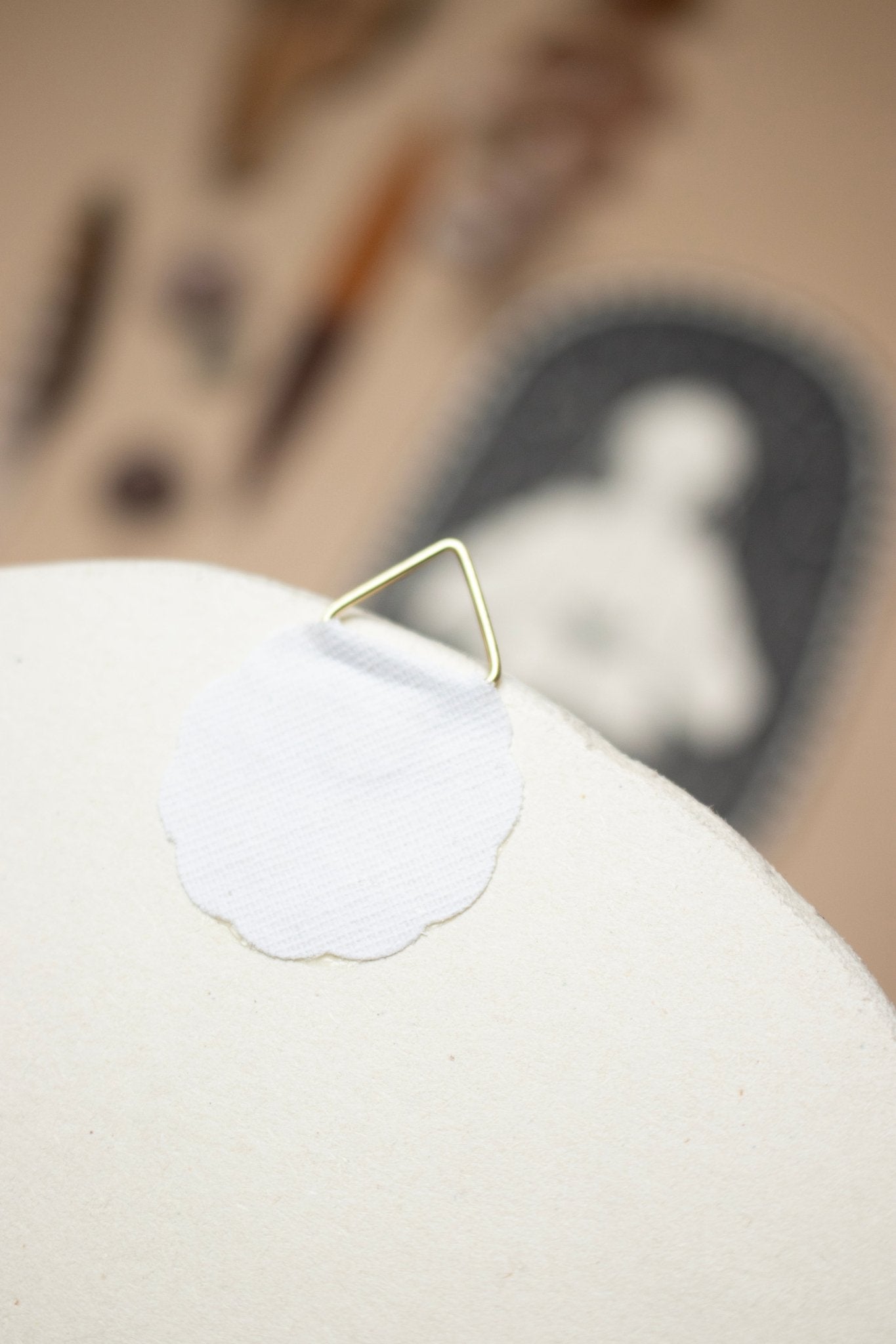 Die Trauernde - Linoldruck - art.from.ilkas.heart