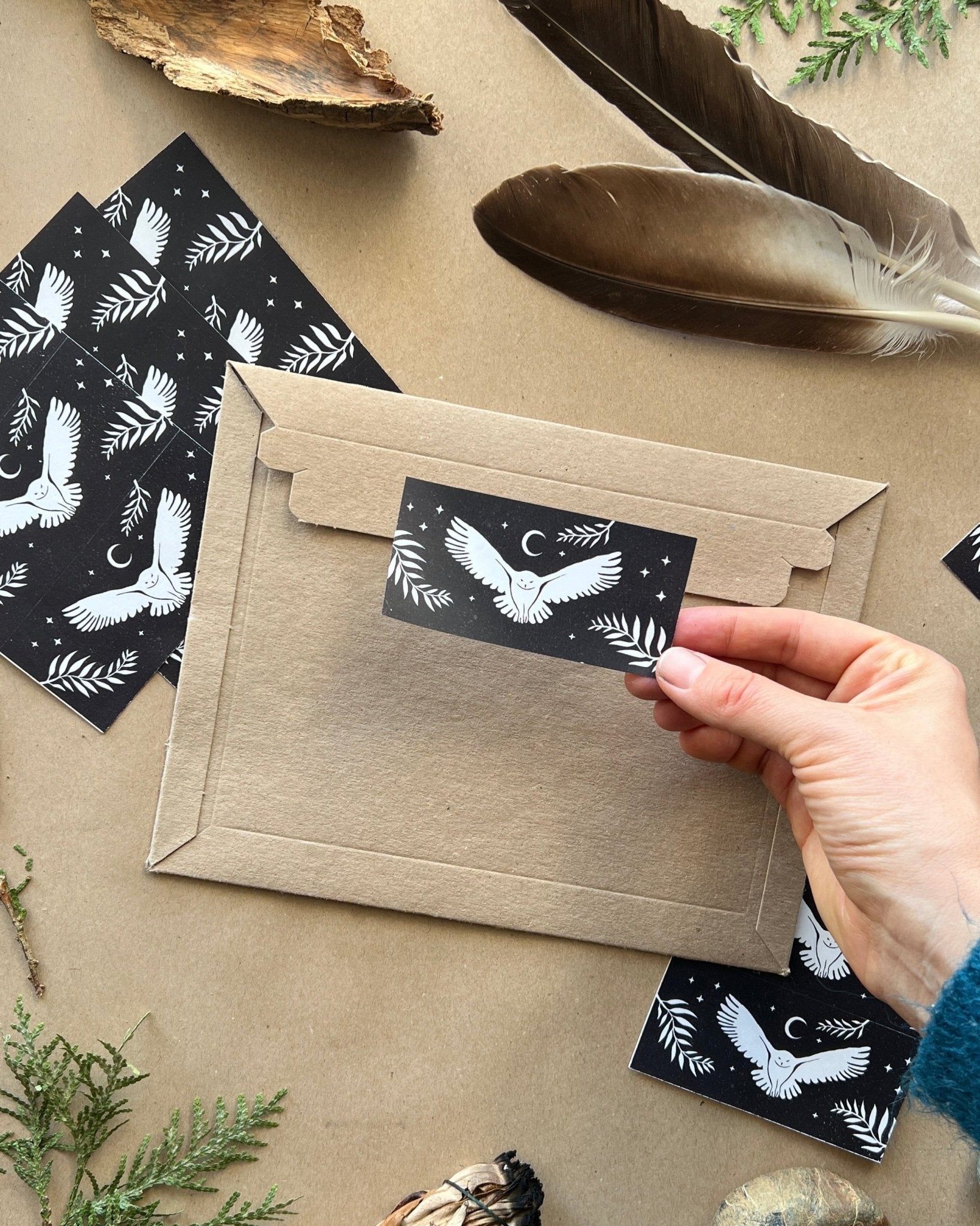 Eulen Medizin Stickerbogen - art.from.ilkas.heart