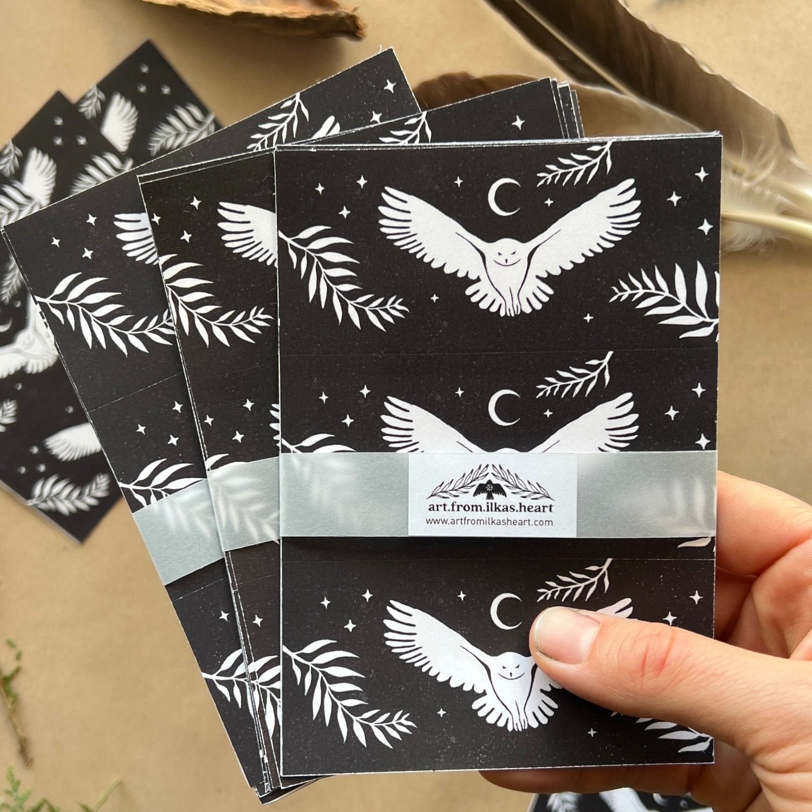 Eulen Medizin Stickerbogen - art.from.ilkas.heart