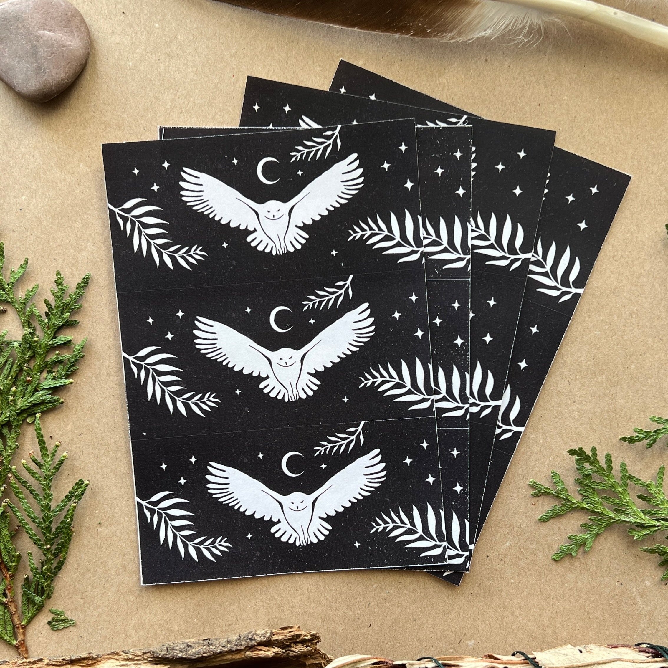 Eulen Medizin Stickerbogen - art.from.ilkas.heart