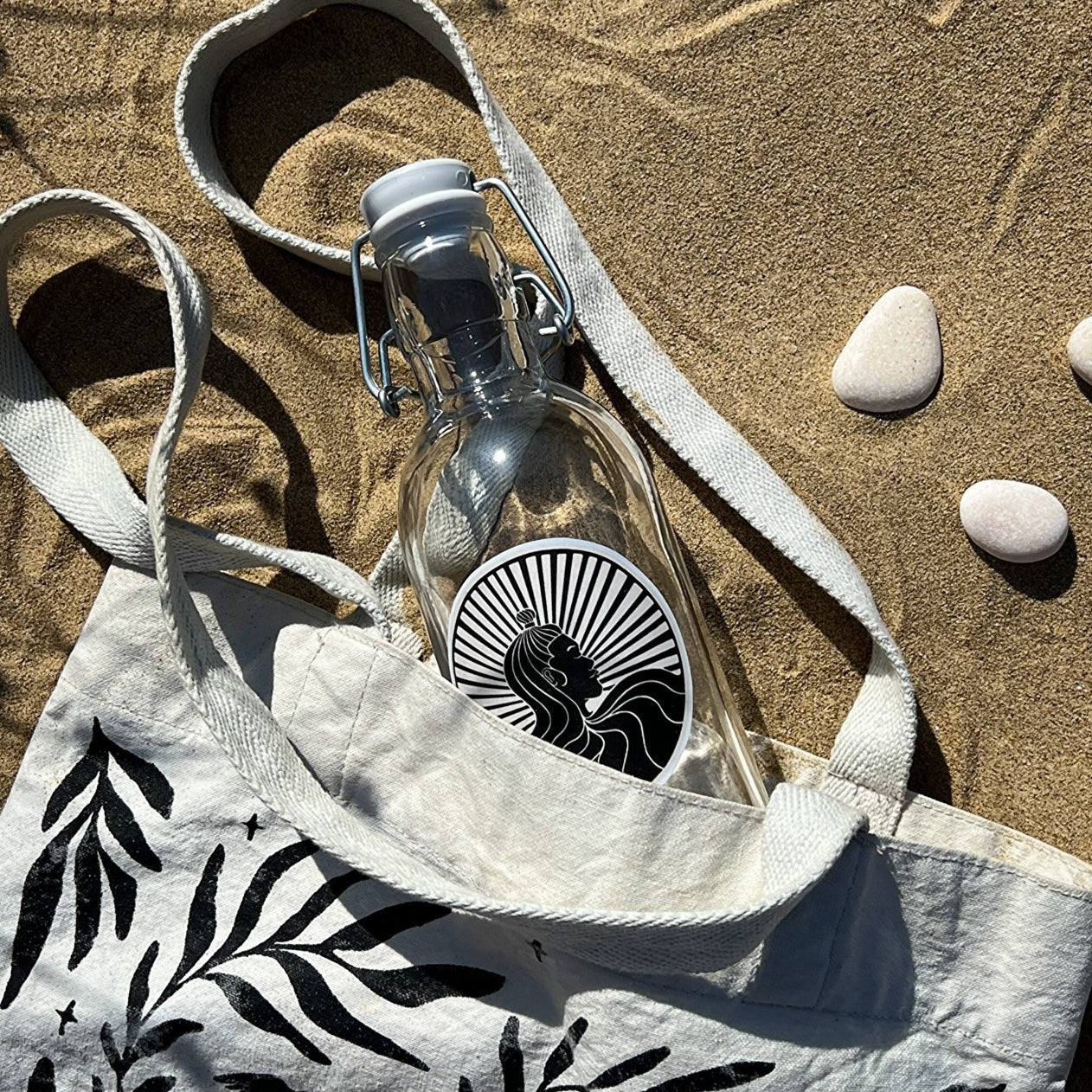 Die Quellflasche - Trinkflasche auf Glas - art.from.ilkas.heart