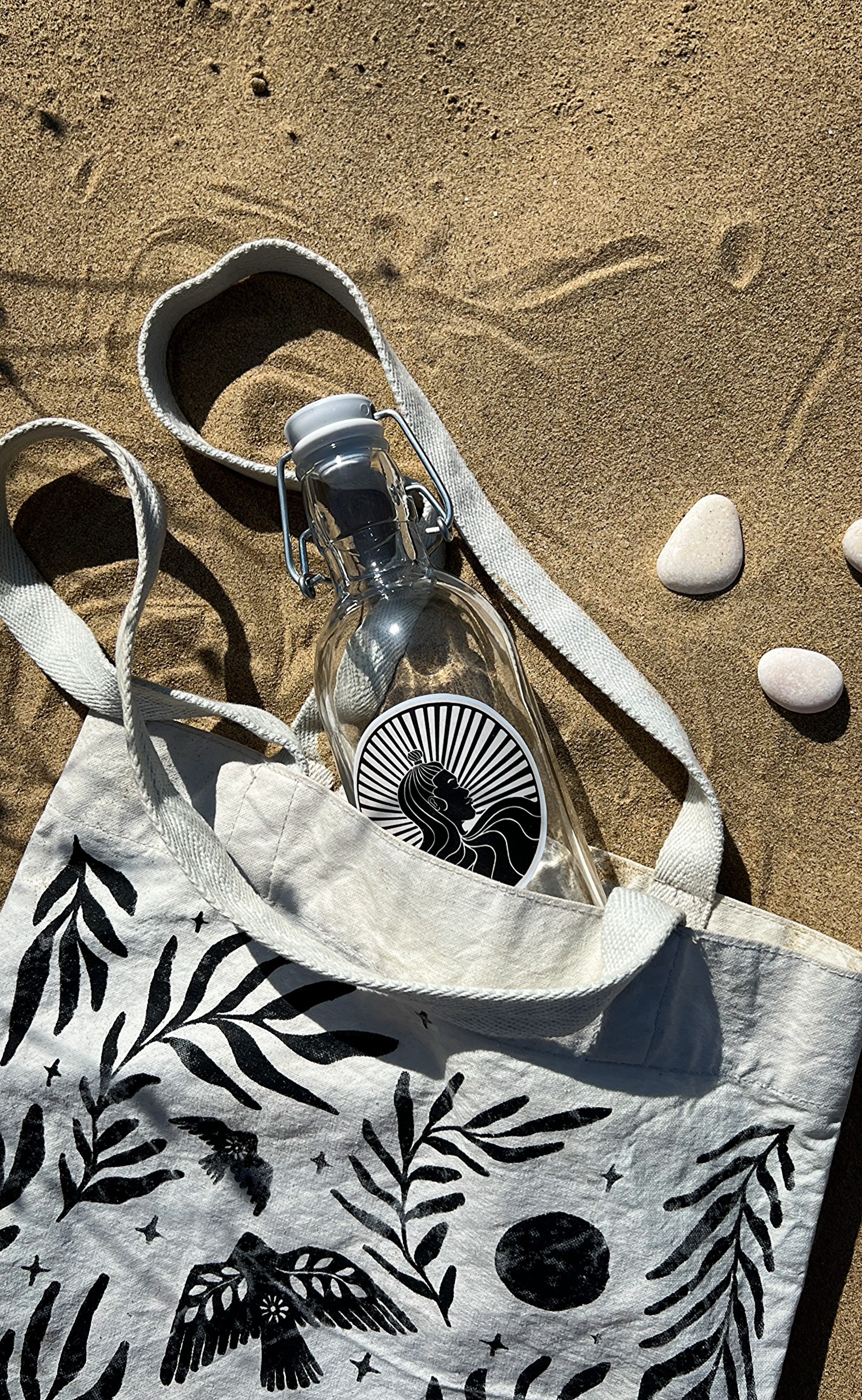 Die Quellflasche - Trinkflasche auf Glas - art.from.ilkas.heart