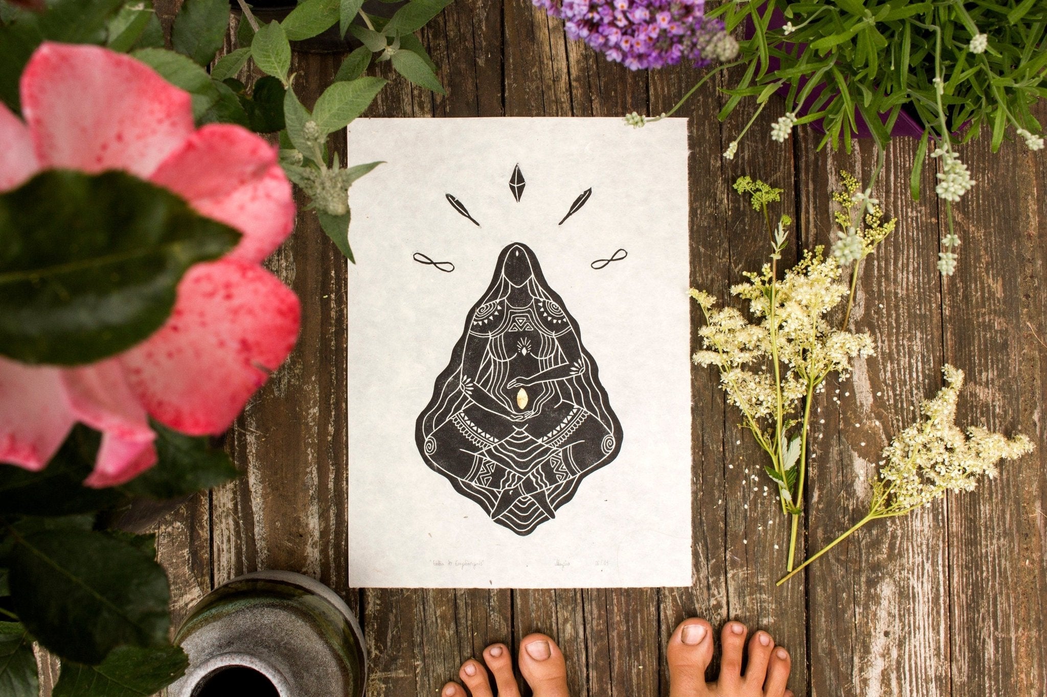 Rahmen & Passepartout für die Göttin der Empfängnis - art.from.ilkas.heart