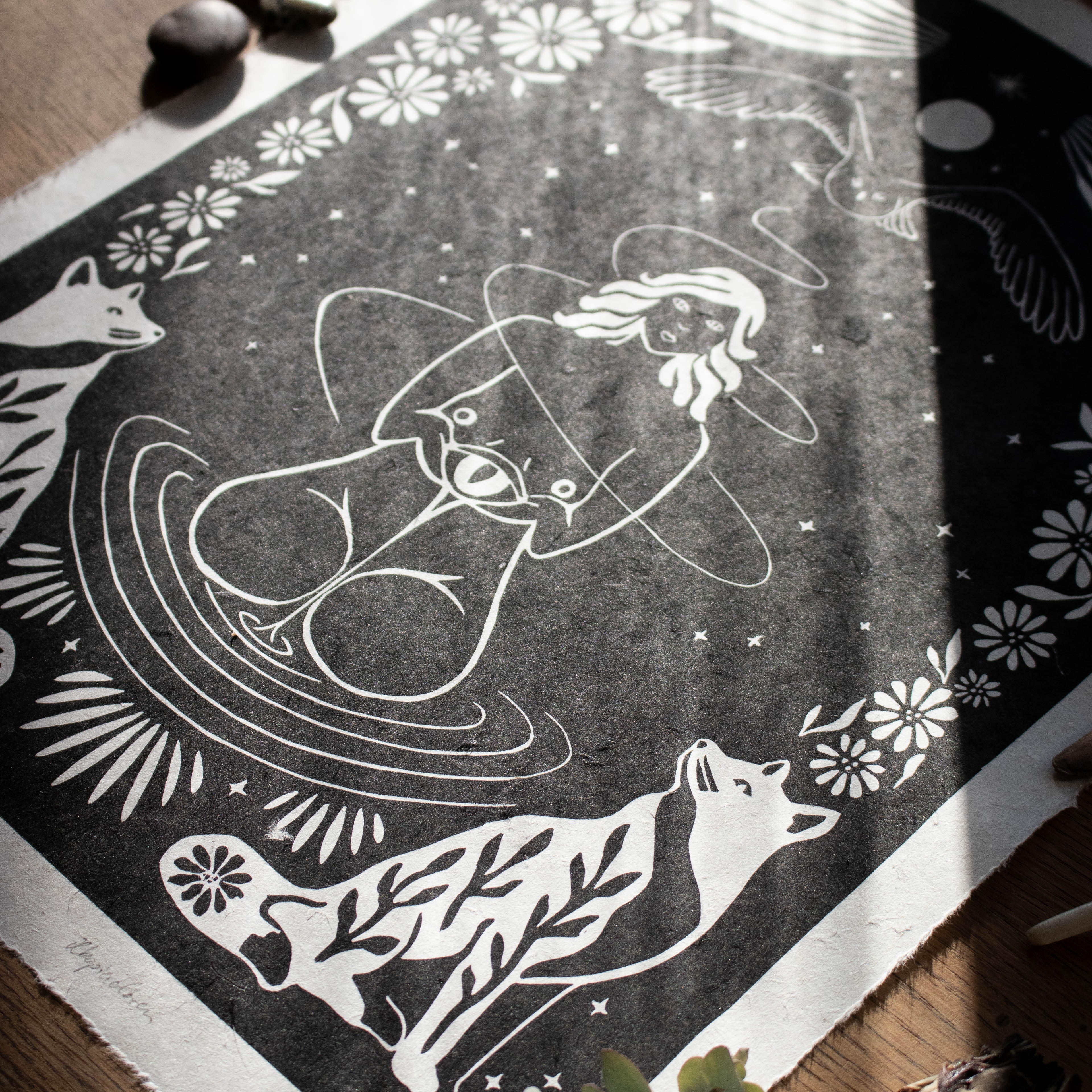 Trusting the Process - Linoldruck - art.from.ilkas.heart