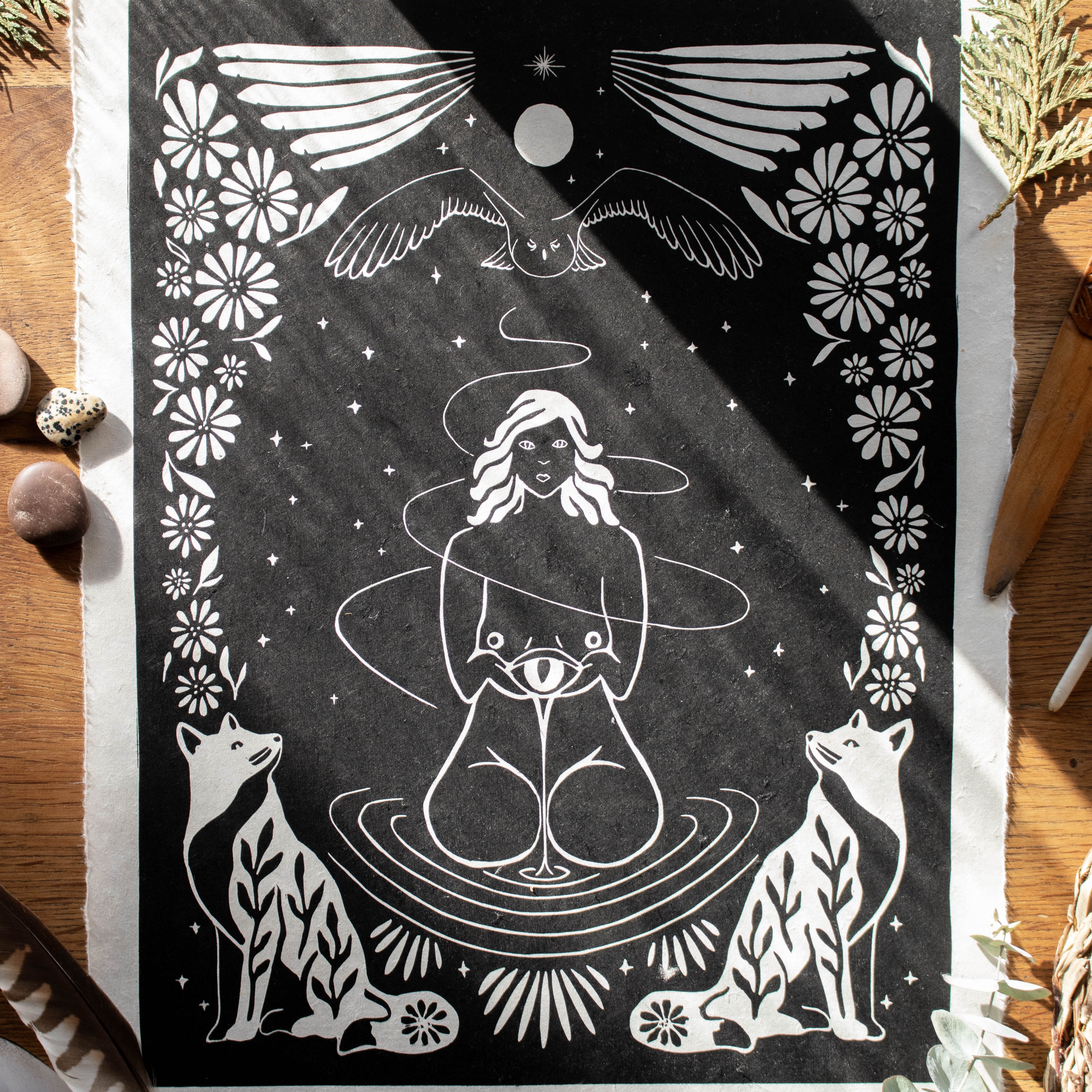 Trusting the Process - Linoldruck - art.from.ilkas.heart