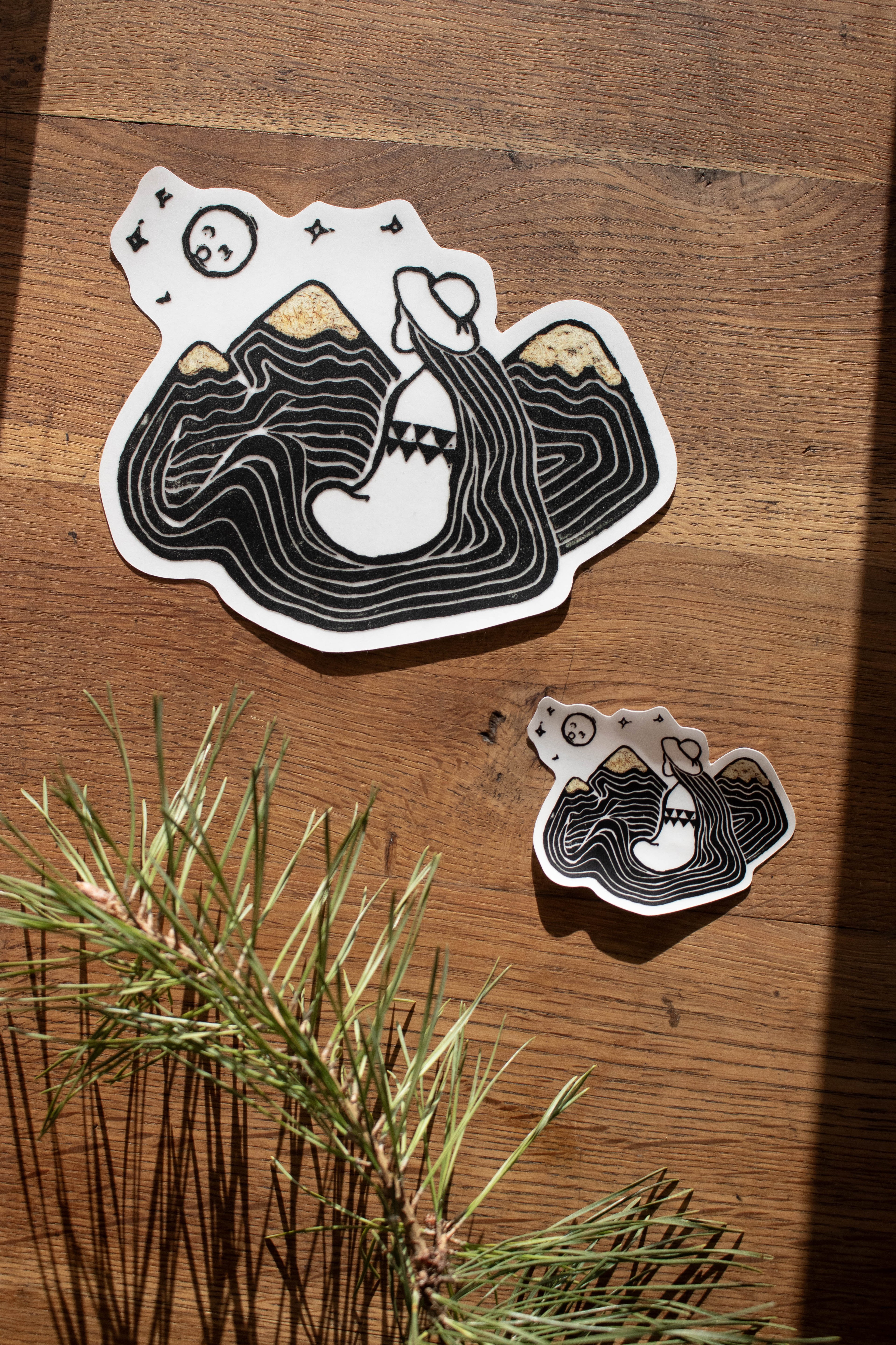 Mutter der Berge - Großer Autoaufkleber - art.from.ilkas.heart