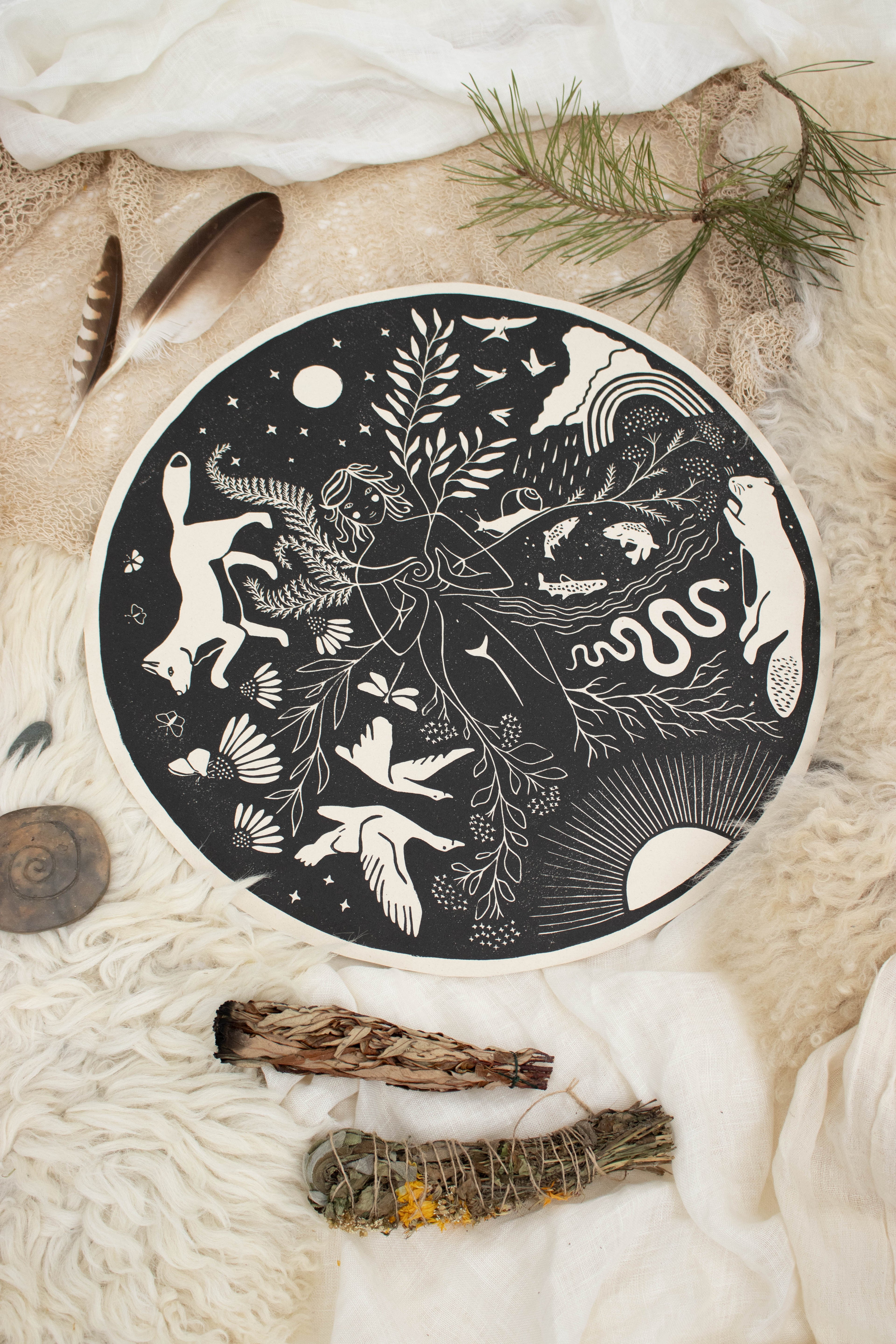 Die Fülle - Frauenkreismitte & Wandbild - art.from.ilkas.heart