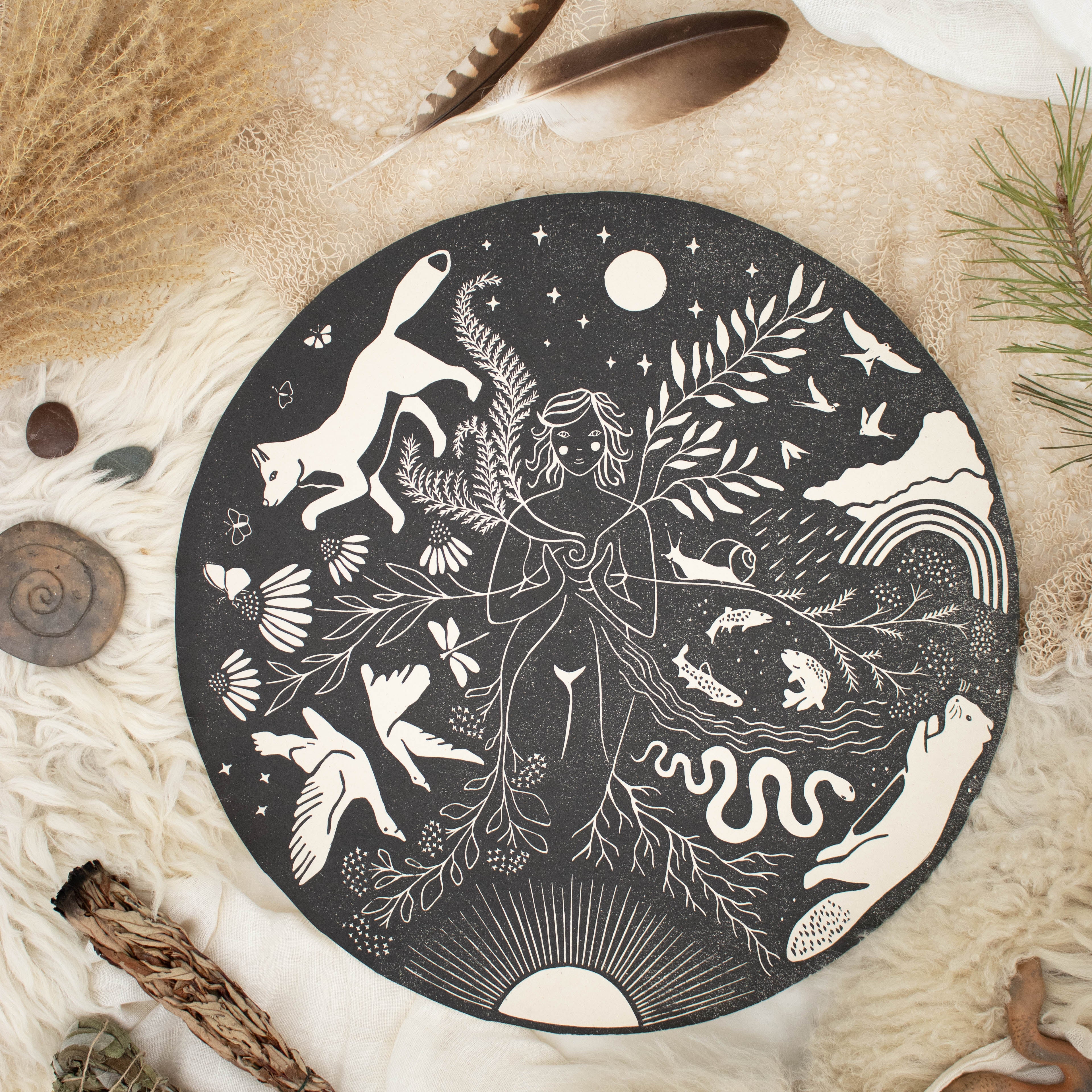 Die Fülle - Frauenkreismitte & Wandbild - art.from.ilkas.heart