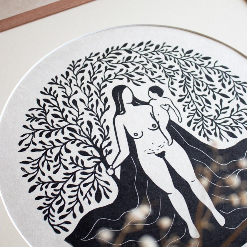 Rahmen & Passepartout für The Goddess and her inner child - art.from.ilkas.heart