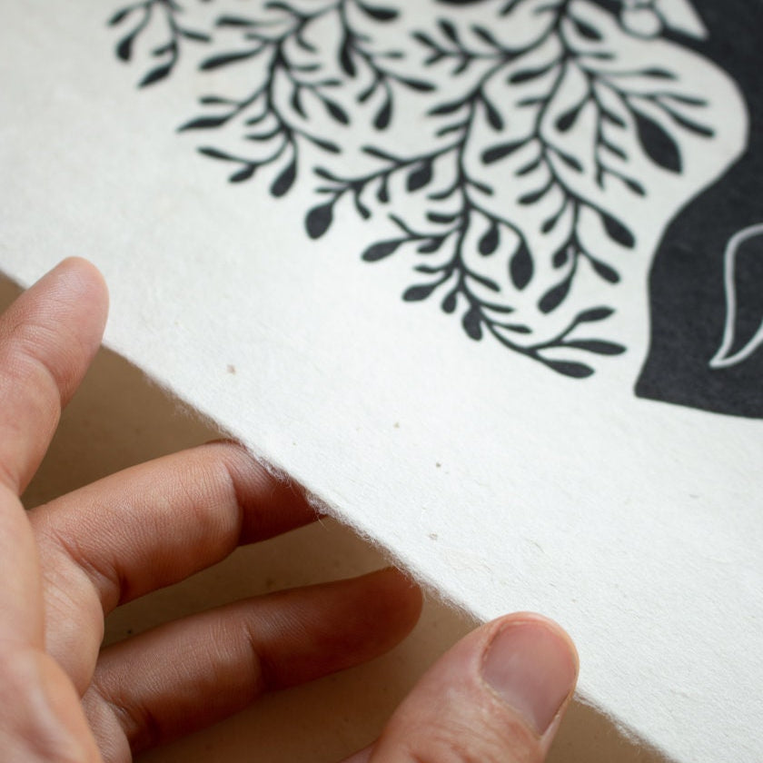 Goddess and her inner child Linoldruck - art.from.ilkas.heart