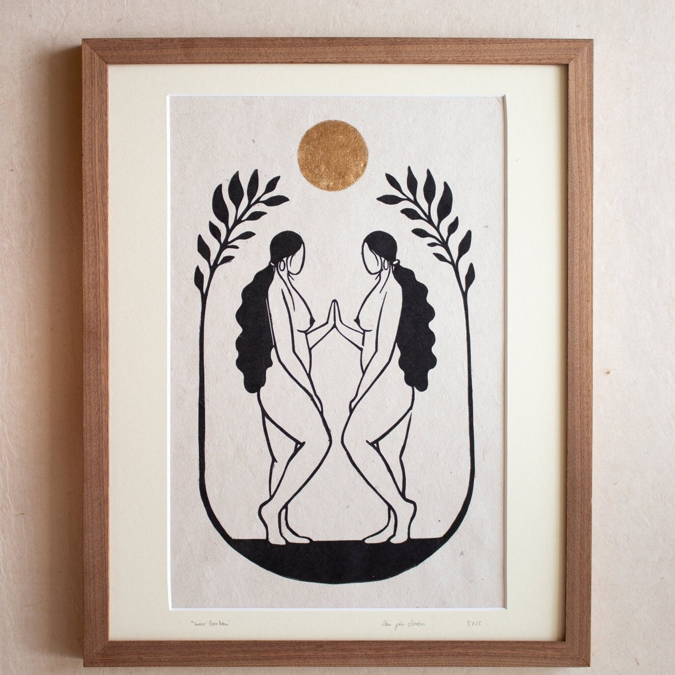 Rahmen & Passepartout für The Goddess meeting herself - art.from.ilkas.heart