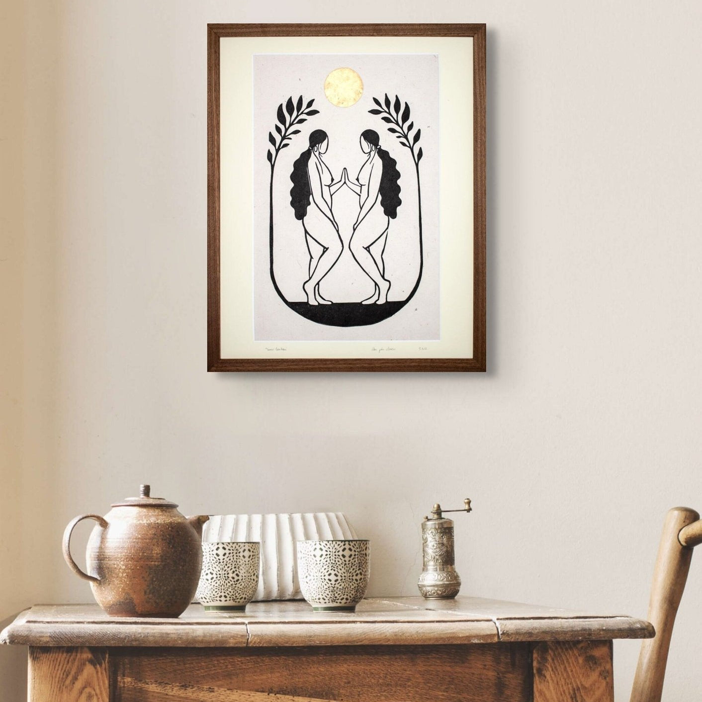 Rahmen & Passepartout für The Goddess meeting herself - art.from.ilkas.heart