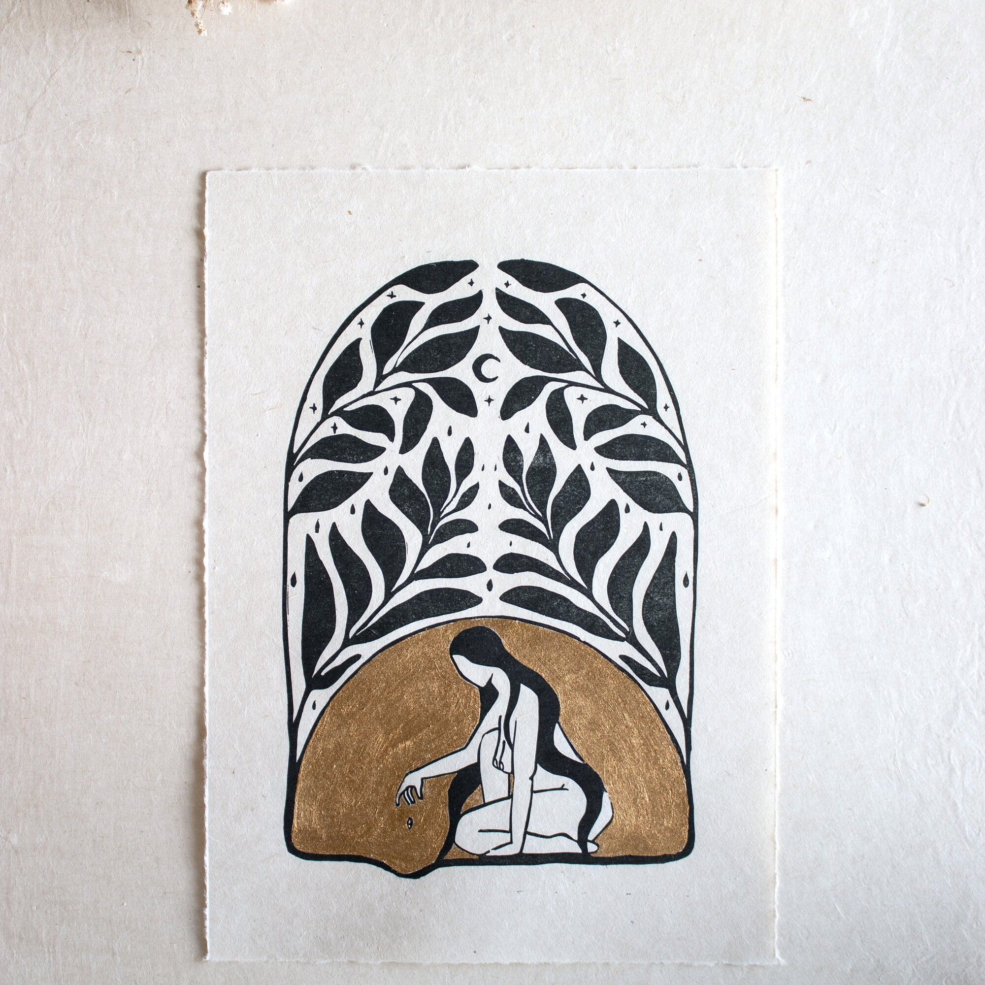 Goddess of healing seeds Linoldruck - art.from.ilkas.heart