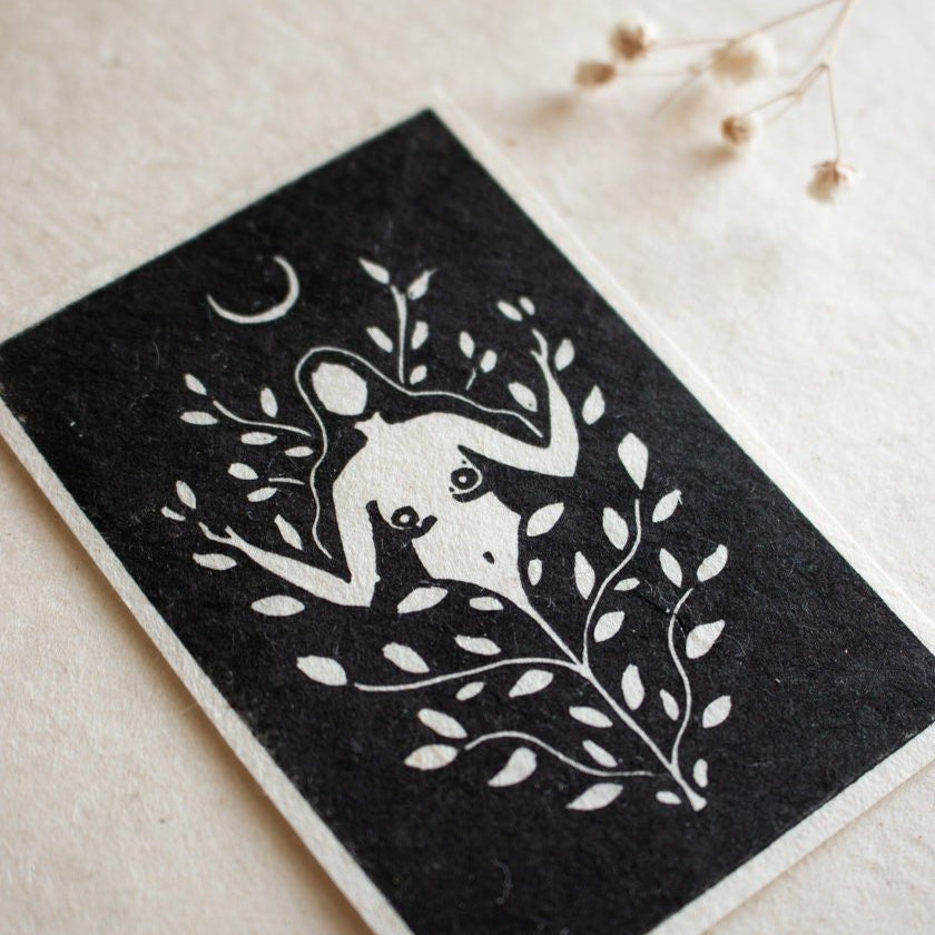 Growing Goddess Linoldruck - art.from.ilkas.heart