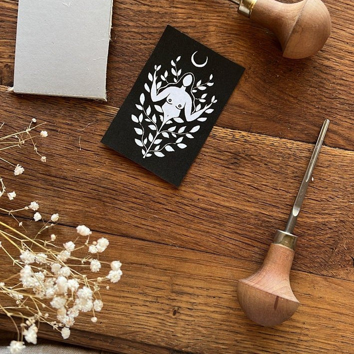 Growing Goddess Linoldruck - art.from.ilkas.heart