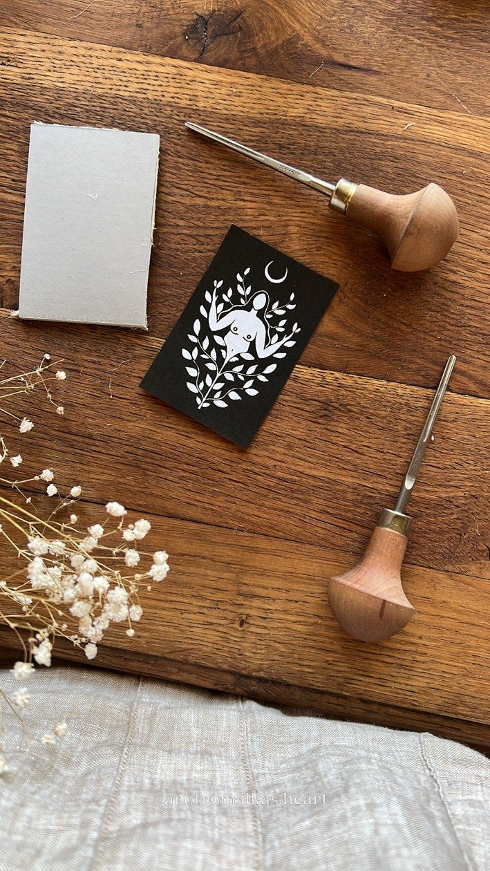 Growing Goddess Linoldruck - art.from.ilkas.heart