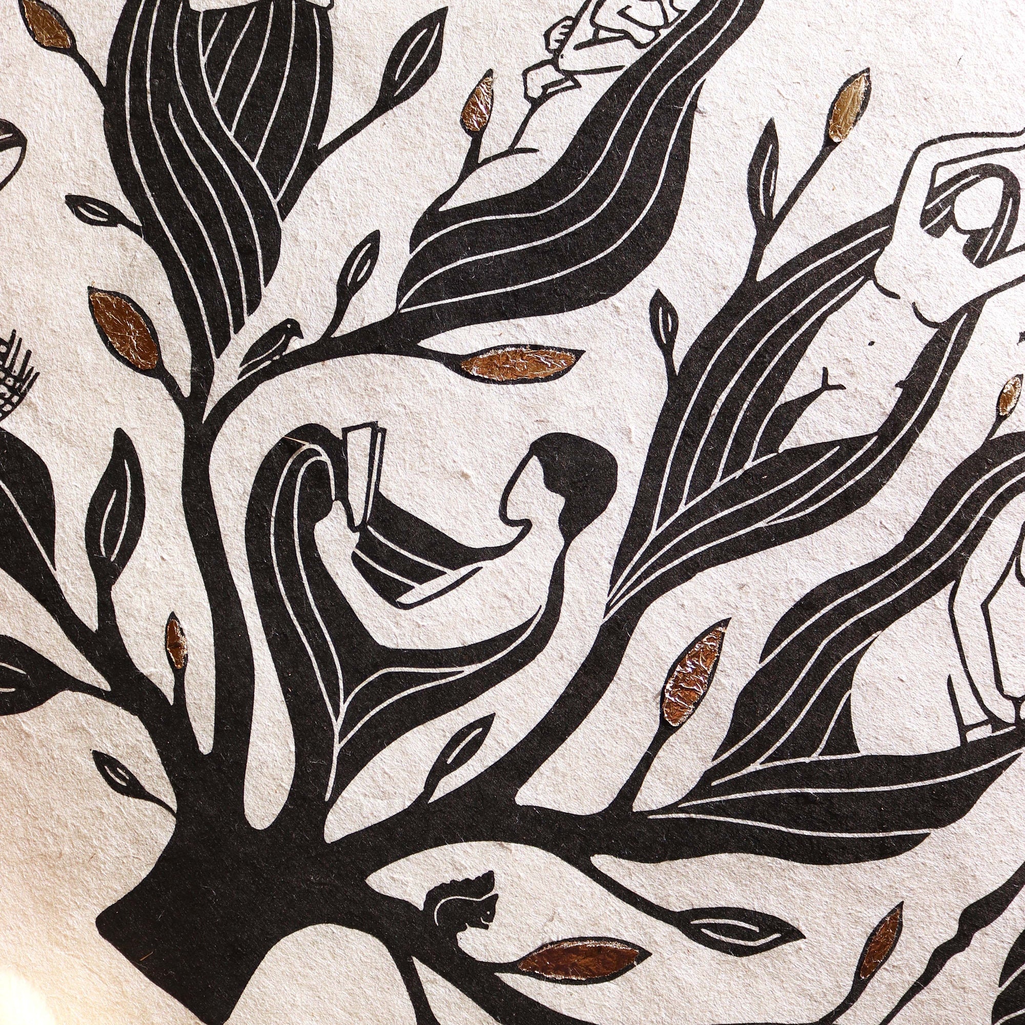 Haus Wabi Sabi Linoldruck - art.from.ilkas.heart