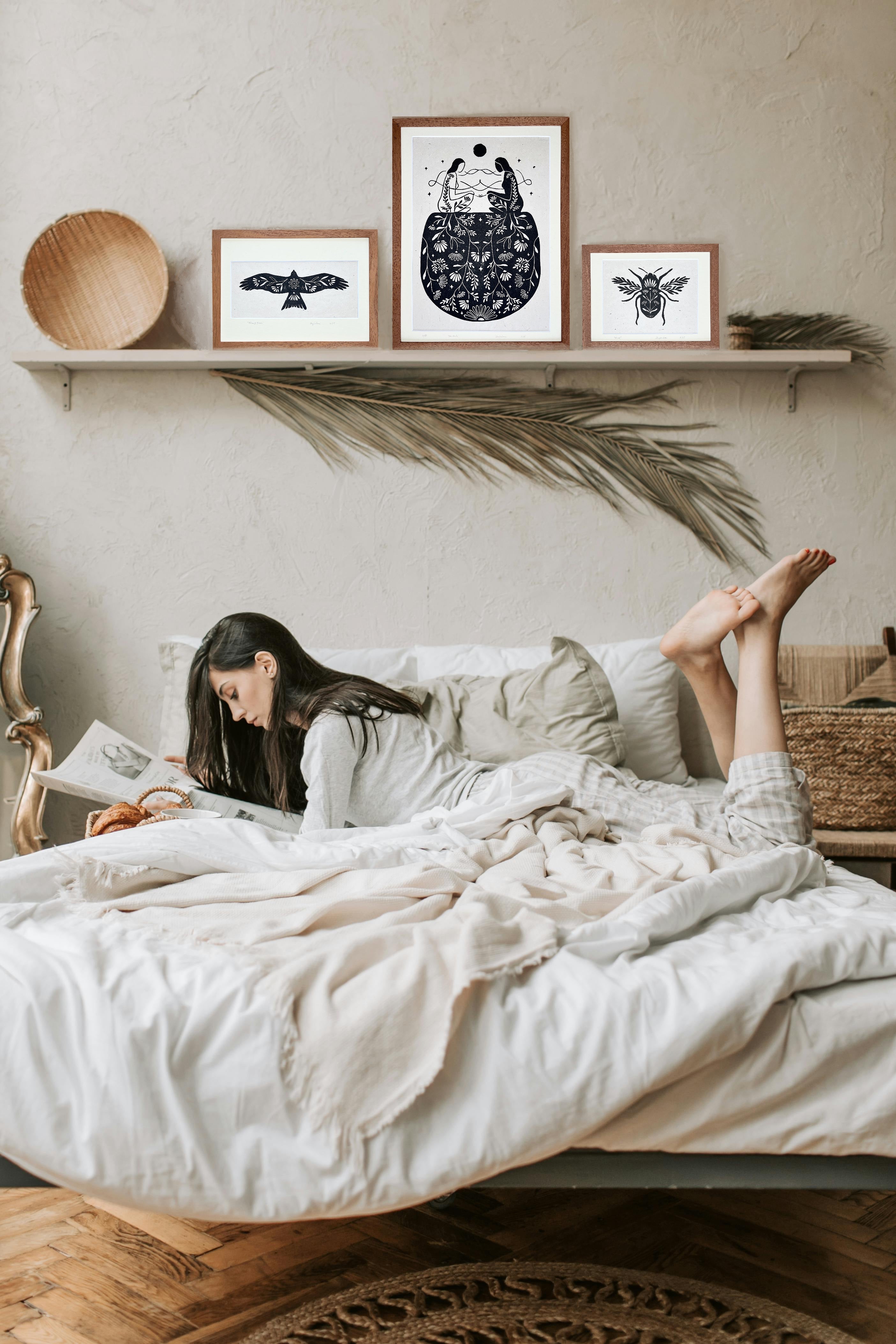 New Roots Linoldruck - art.from.ilkas.heart