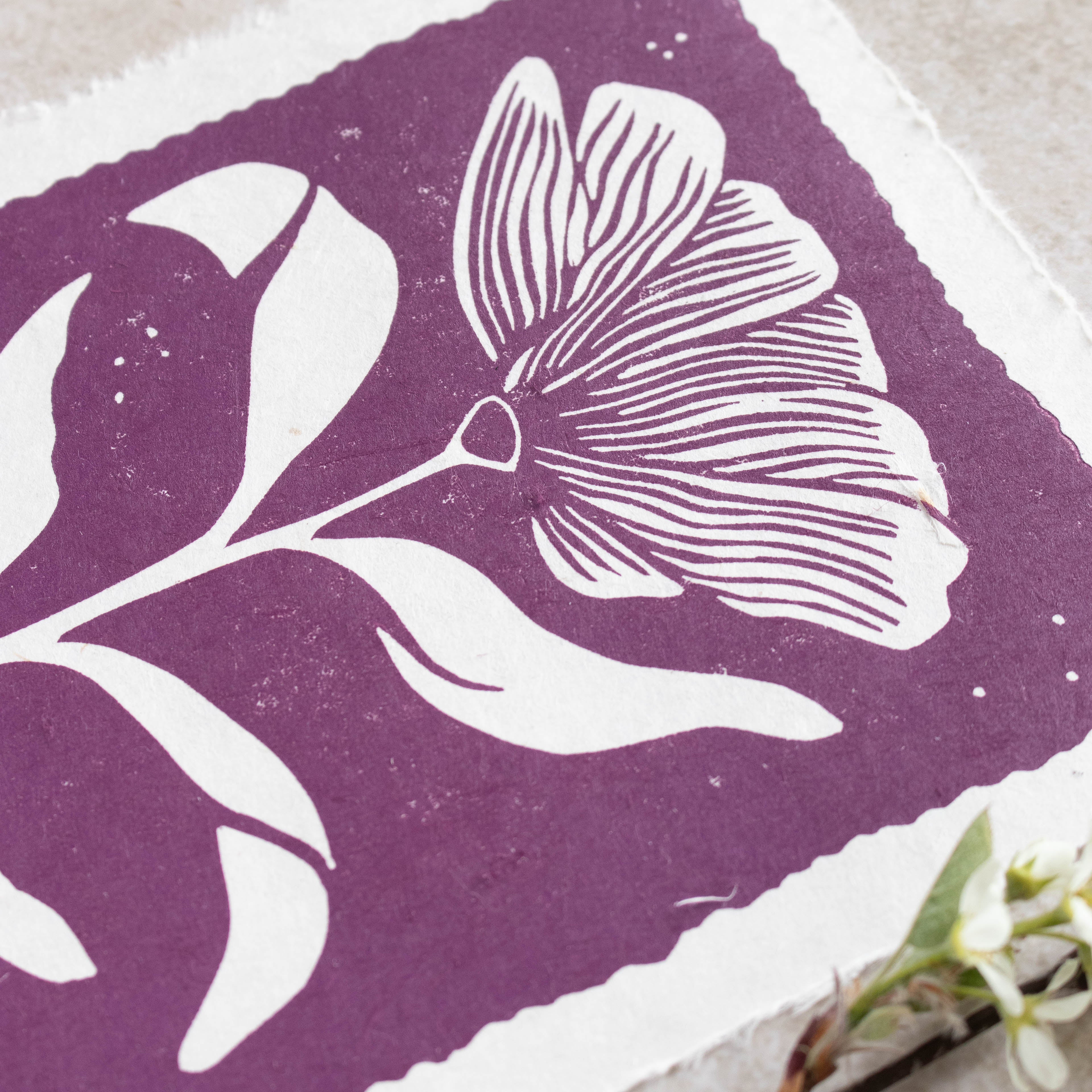 Selbstfürsorge - Linoldruck - art.from.ilkas.heart