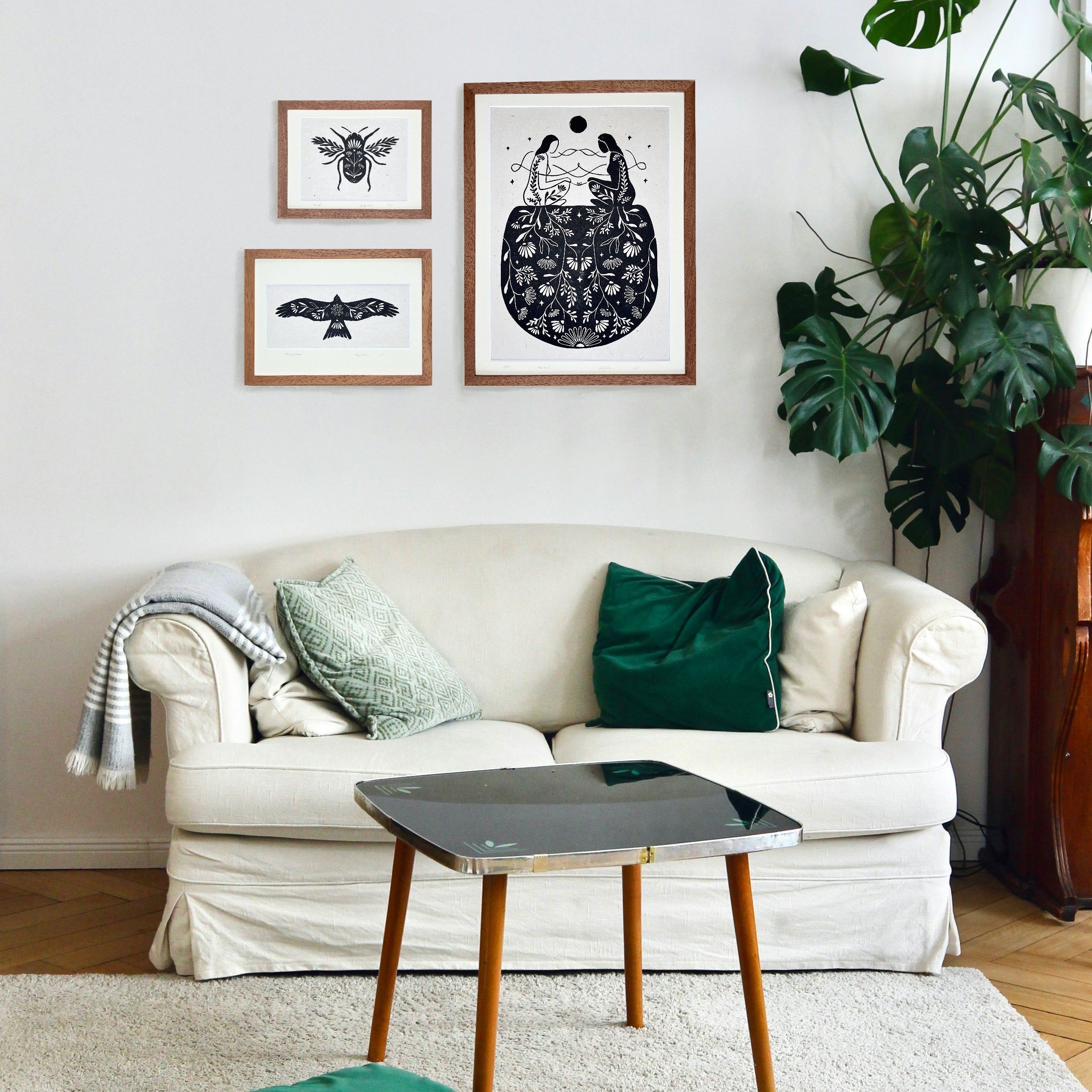 New Roots Linoldruck - art.from.ilkas.heart