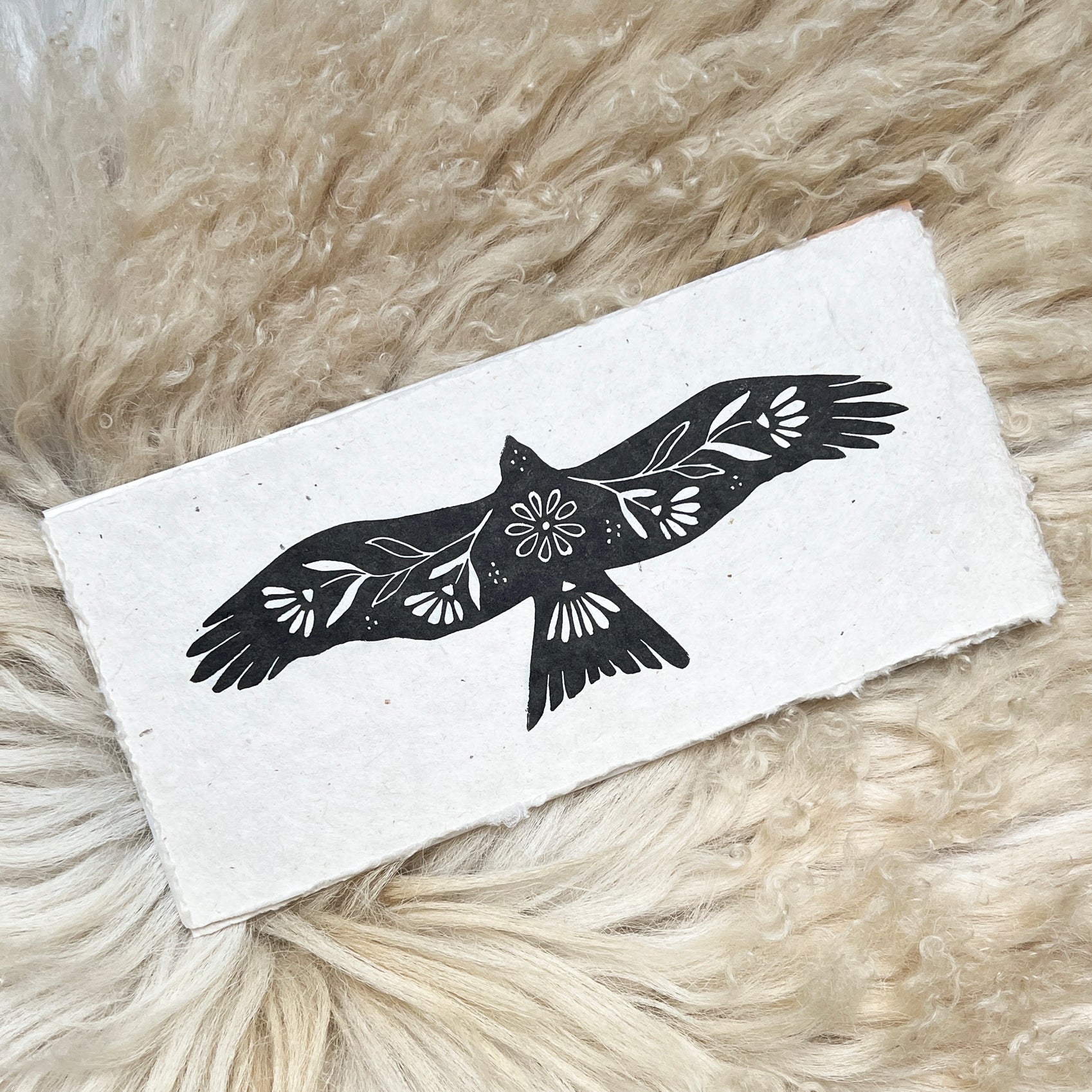 Milan & Blumen Linoldruck - art.from.ilkas.heart