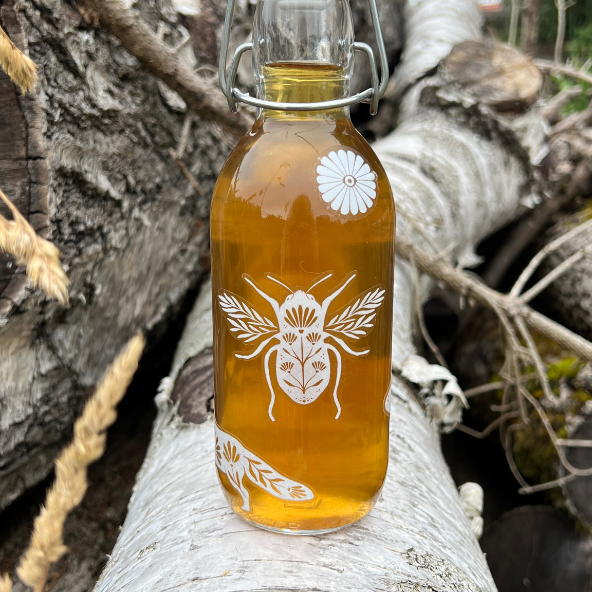 Die Quellflasche - Trinkflasche auf Glas - art.from.ilkas.heart