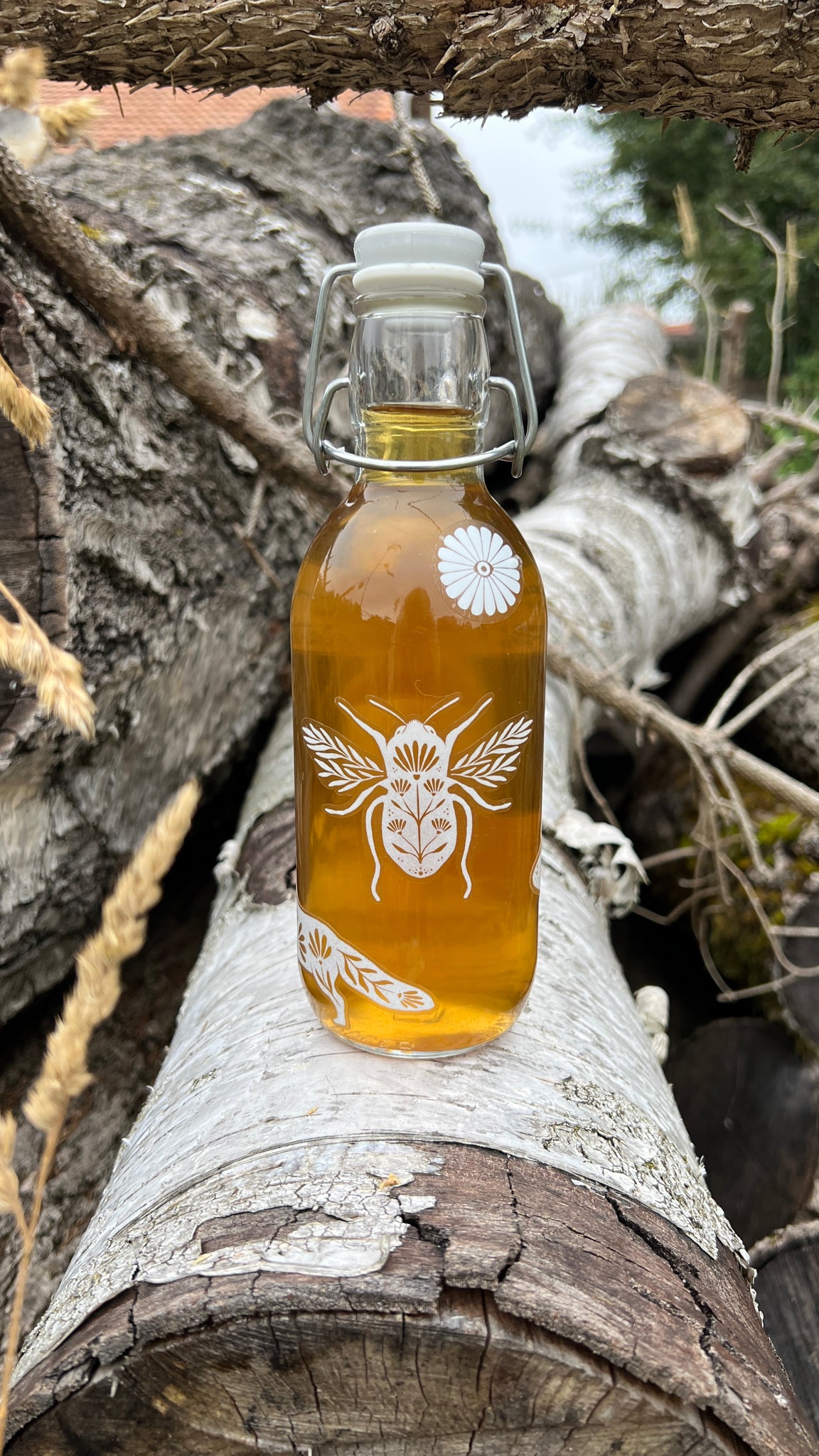 Die Quellflasche - Trinkflasche auf Glas - art.from.ilkas.heart