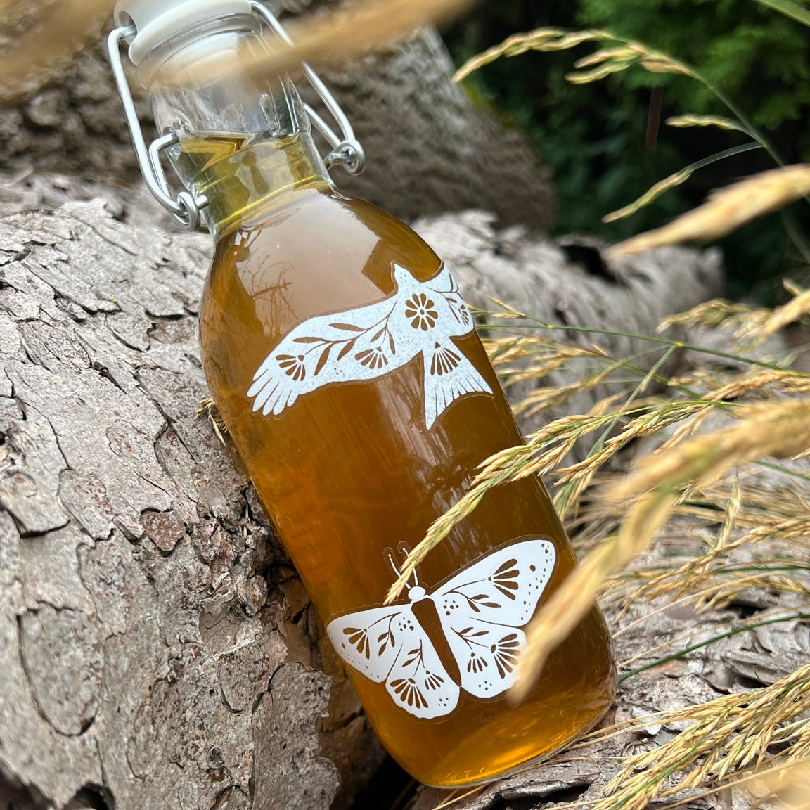 Die Quellflasche - Trinkflasche auf Glas - art.from.ilkas.heart