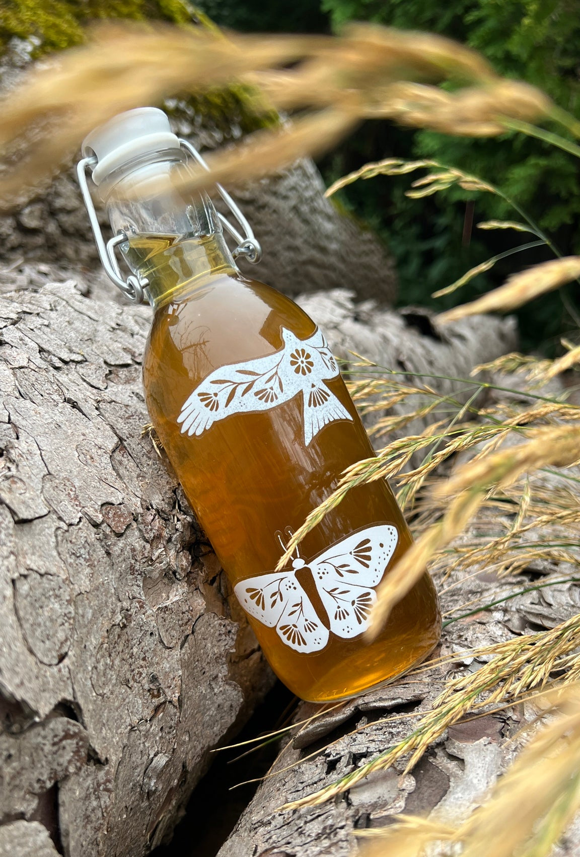 Die Quellflasche - Trinkflasche auf Glas - art.from.ilkas.heart